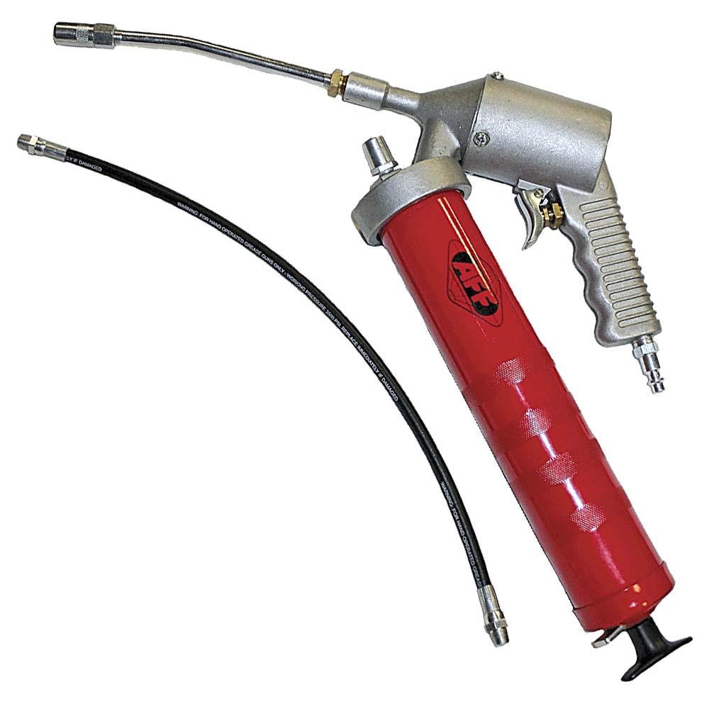 American Forge & Foundry Continuous Flow Heavy Duty Air Powered Grease Gun with Aluminum Head and Pistol Grip, 4,800