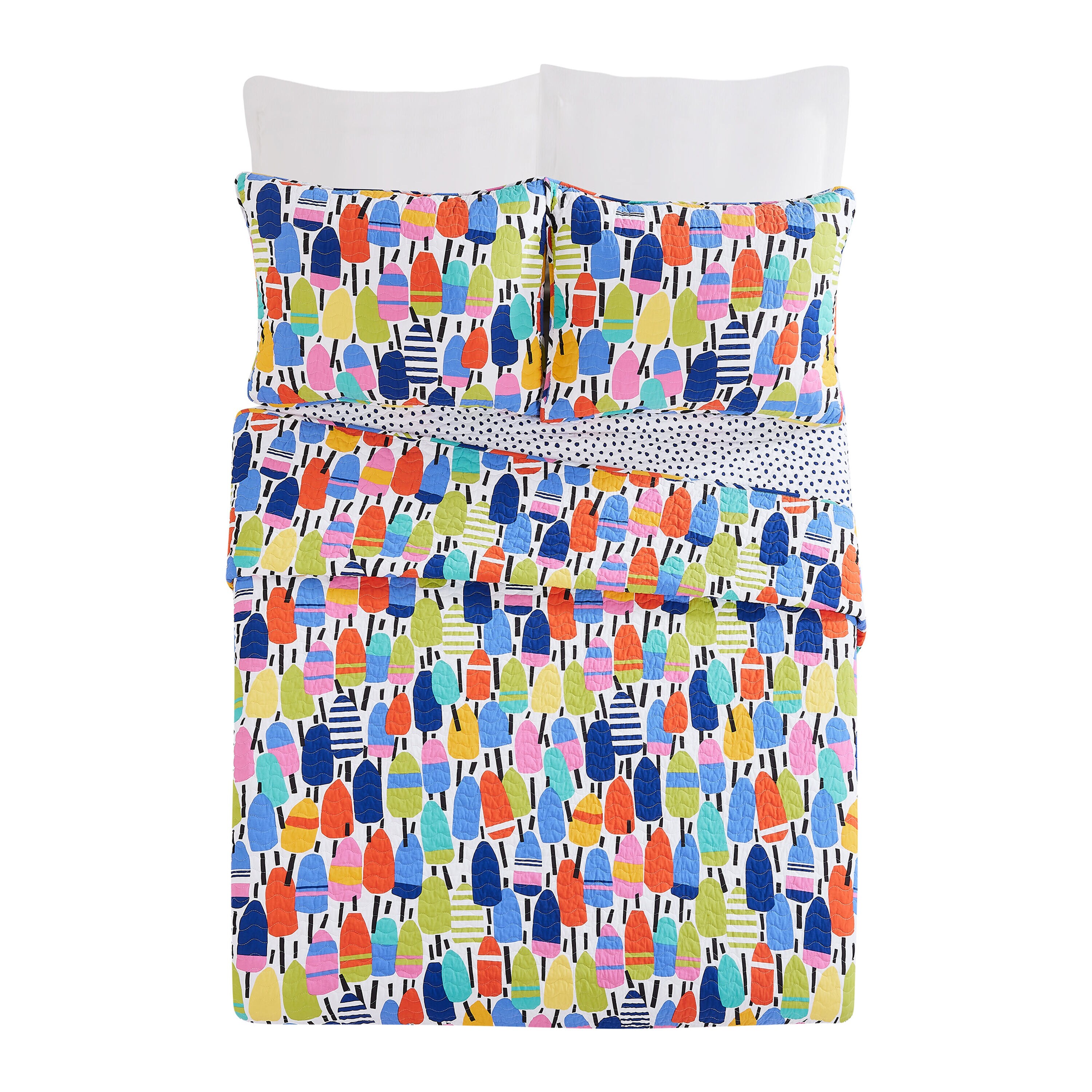 Makers Collective Buoys 3-Piece Multi King Quilt Set in the Bedding ...