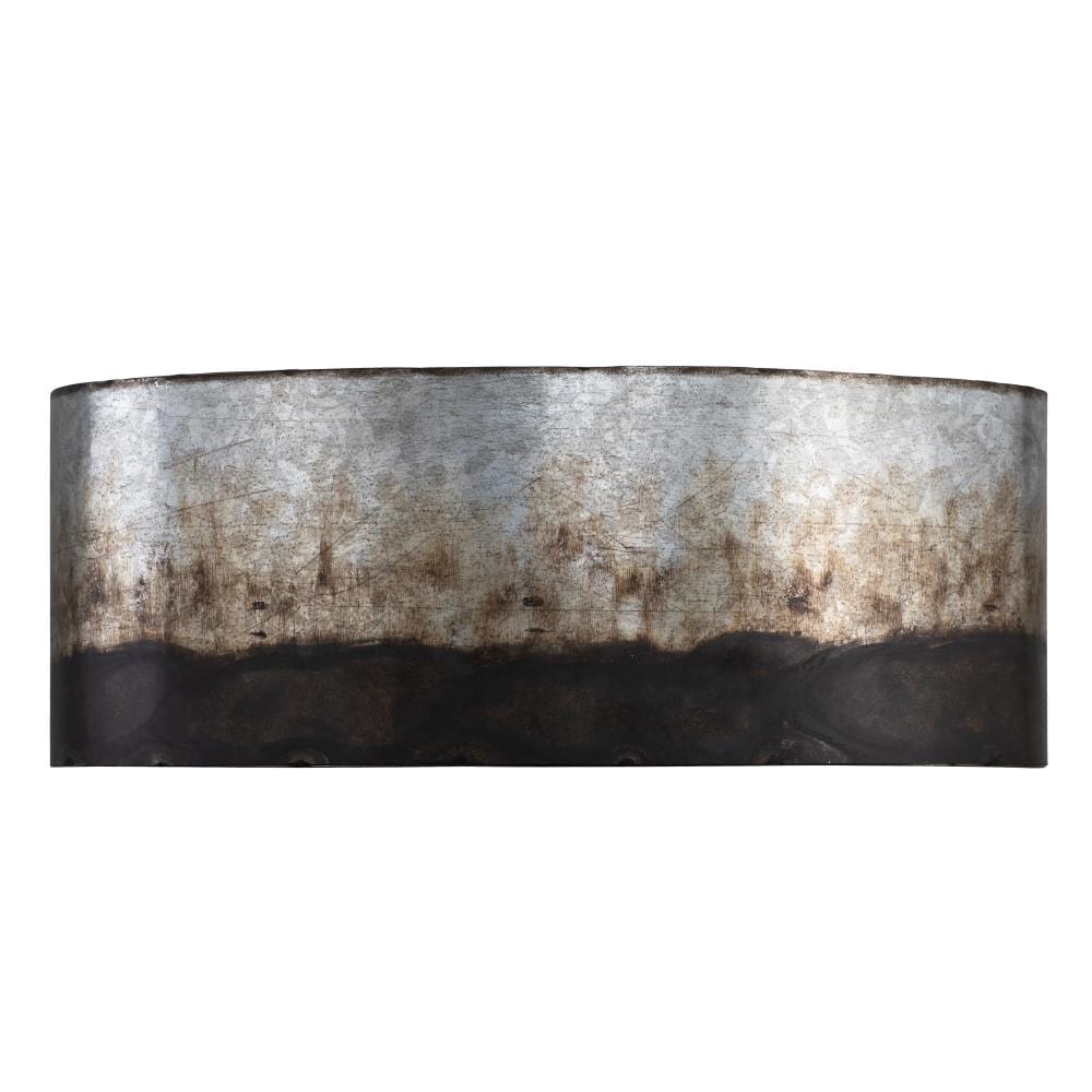 Varaluz 323B02OG Cannery 6-in 2-Light Ombre Galvanized Transitional Vanity Light