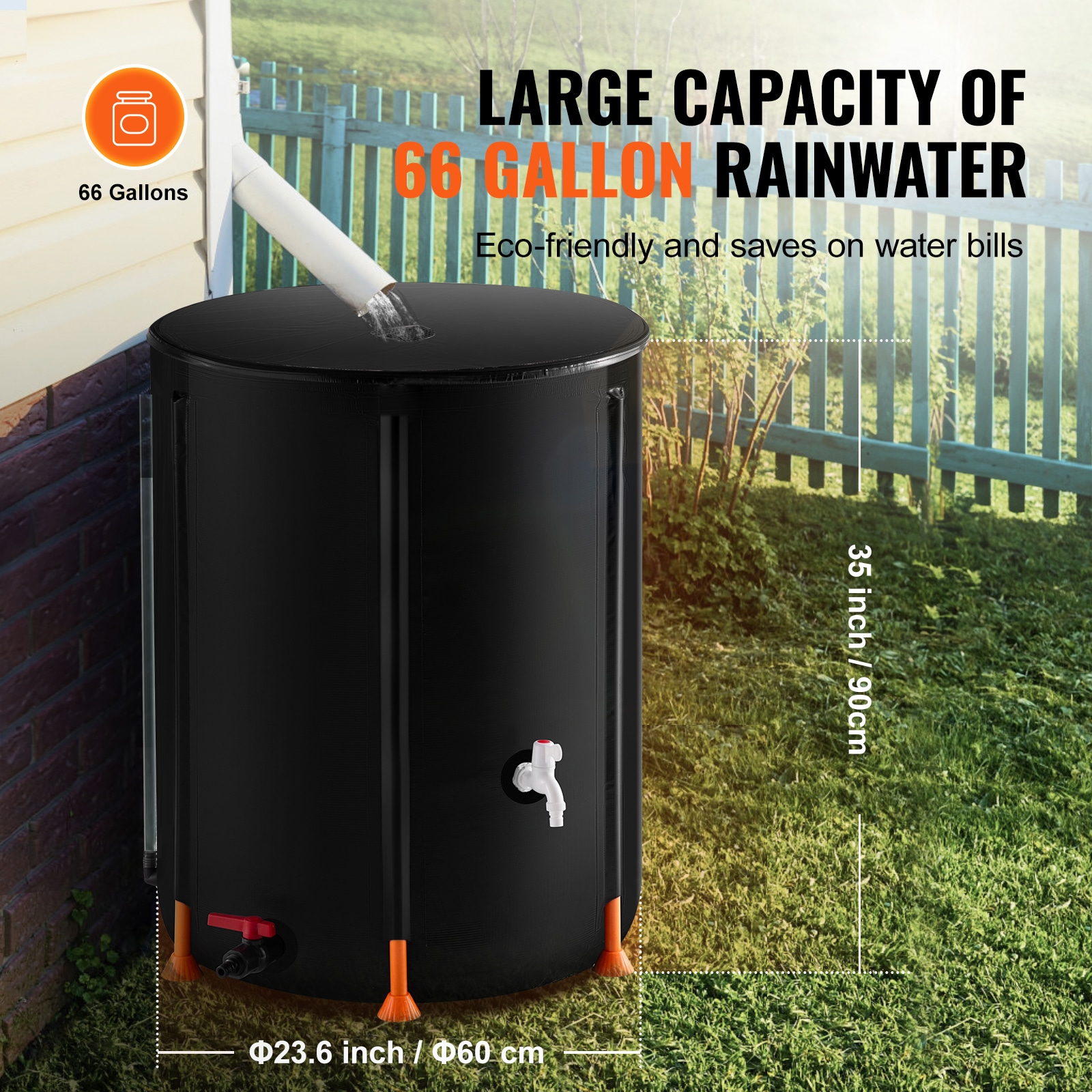 VEVOR ZDYSTHSPVCB6YUXGDV0 Rain-Barrels - View #4