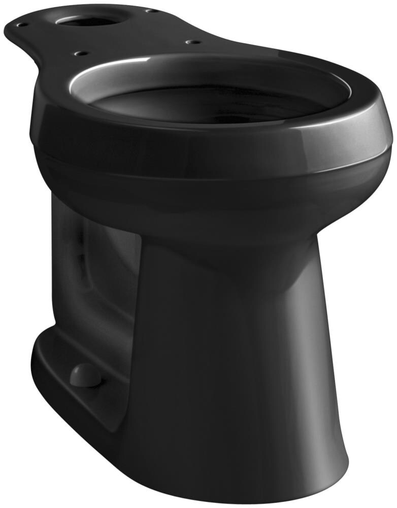 KOHLER Cimarron 12 in. Rough In Round Chair Height Toilet Bowl Only in Black Black, Seat Not Included