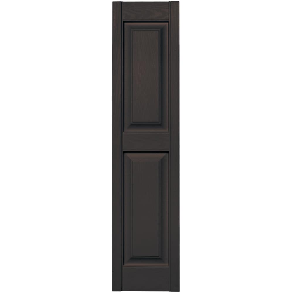 Vantage V4711251010 12-in W x 50.875-in H Musket Brown Raised panel Exterior Shutters ( 1 -Pack )