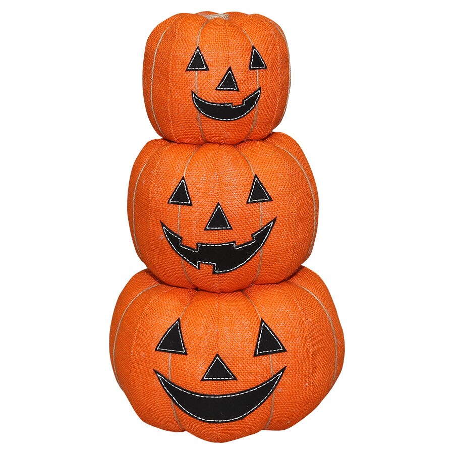 Halloween Triple Jack-O-Lantern Plastic Pumpkin Stack Electric 160260 