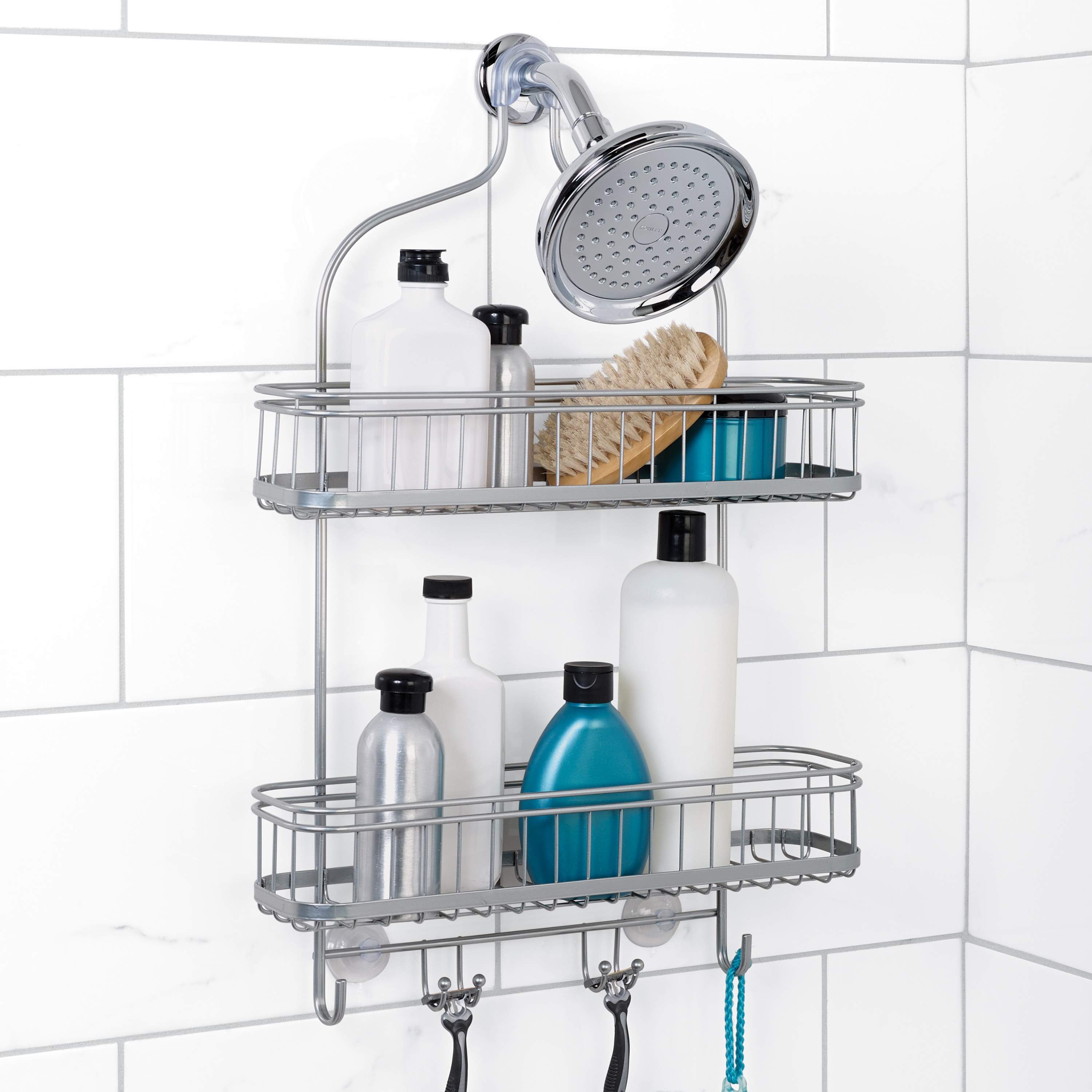 Zenna Home Expandable Over-the-Shower Caddy Stainless Steel