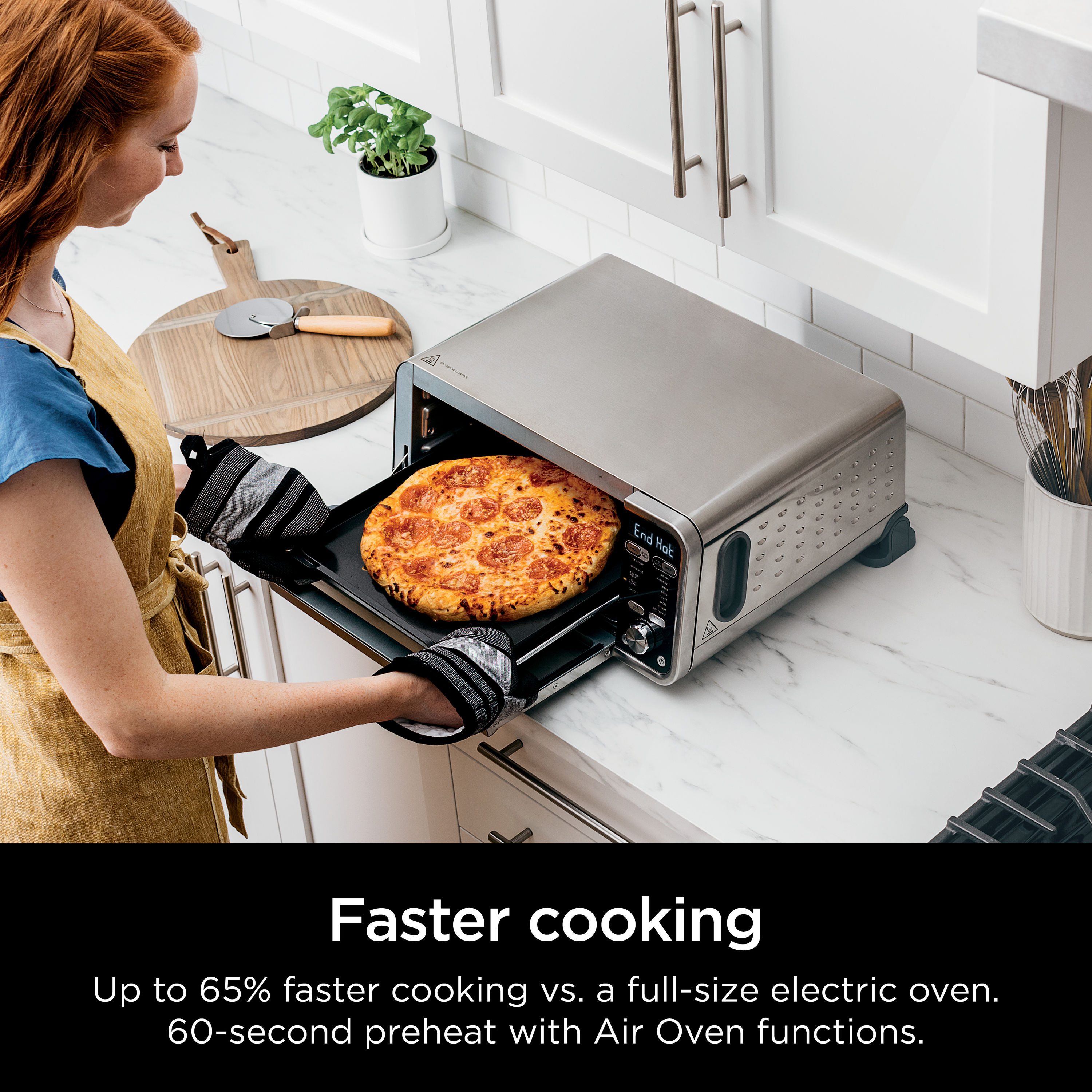 Ninja Foodi 15-in-1 SMART Dual Heat Air Fry Flip oven 1800W W/ Probe SP351  Black