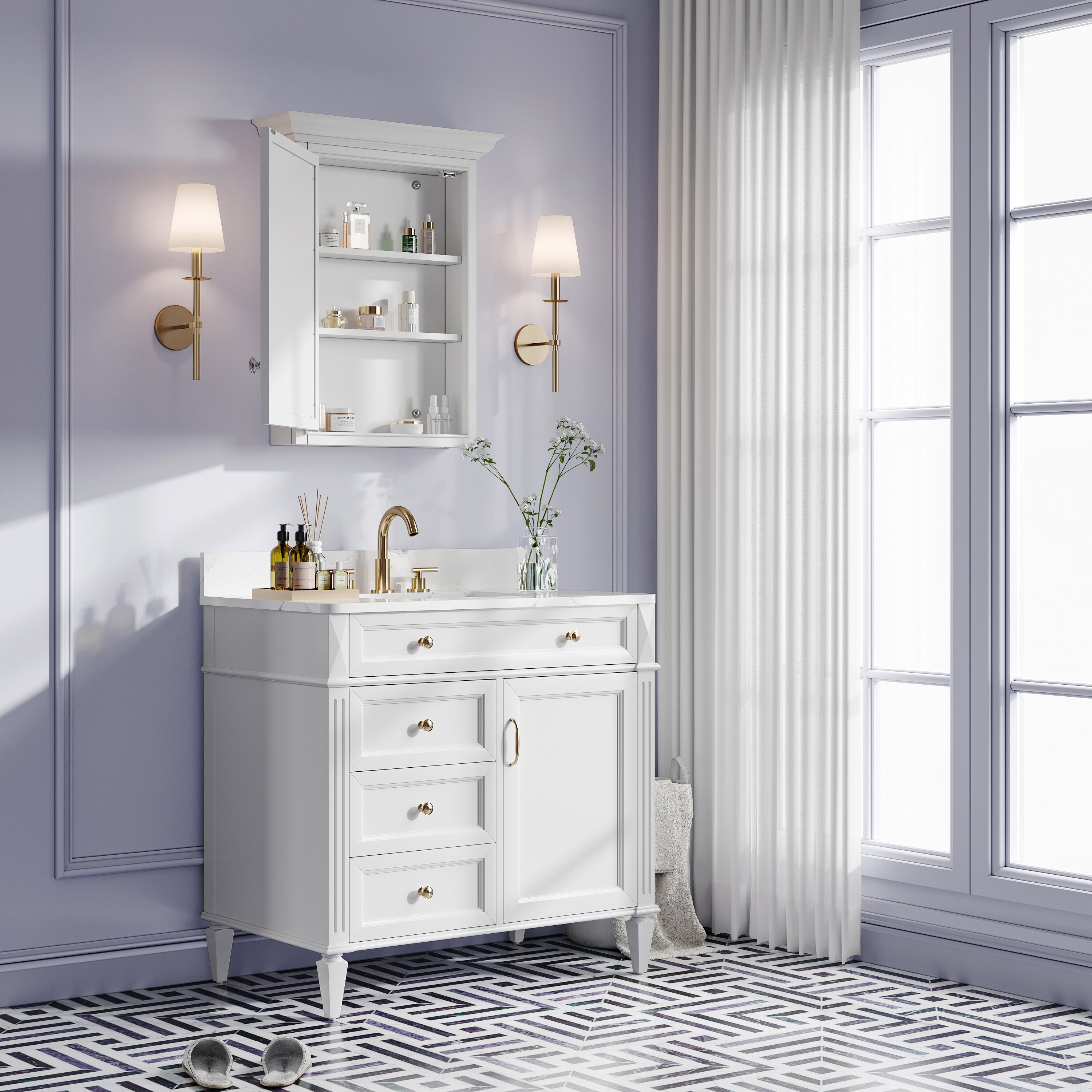 WELLFOR EX2BMFL-24-32 Bathroom-Medicine-Cabinets - View #11