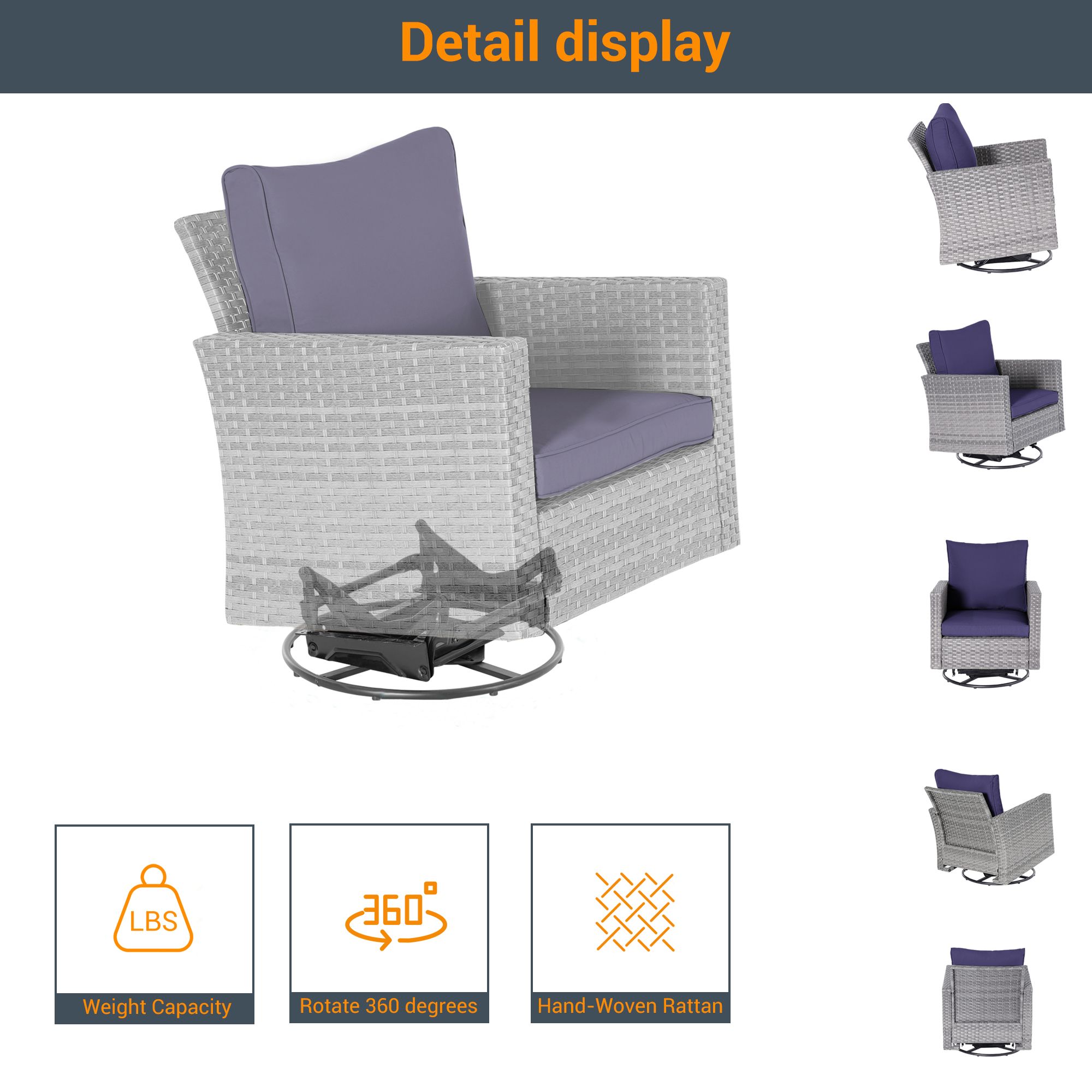 Sonkuki SD-C-HNY-S1 Patio-Conversation-Sets - View #2