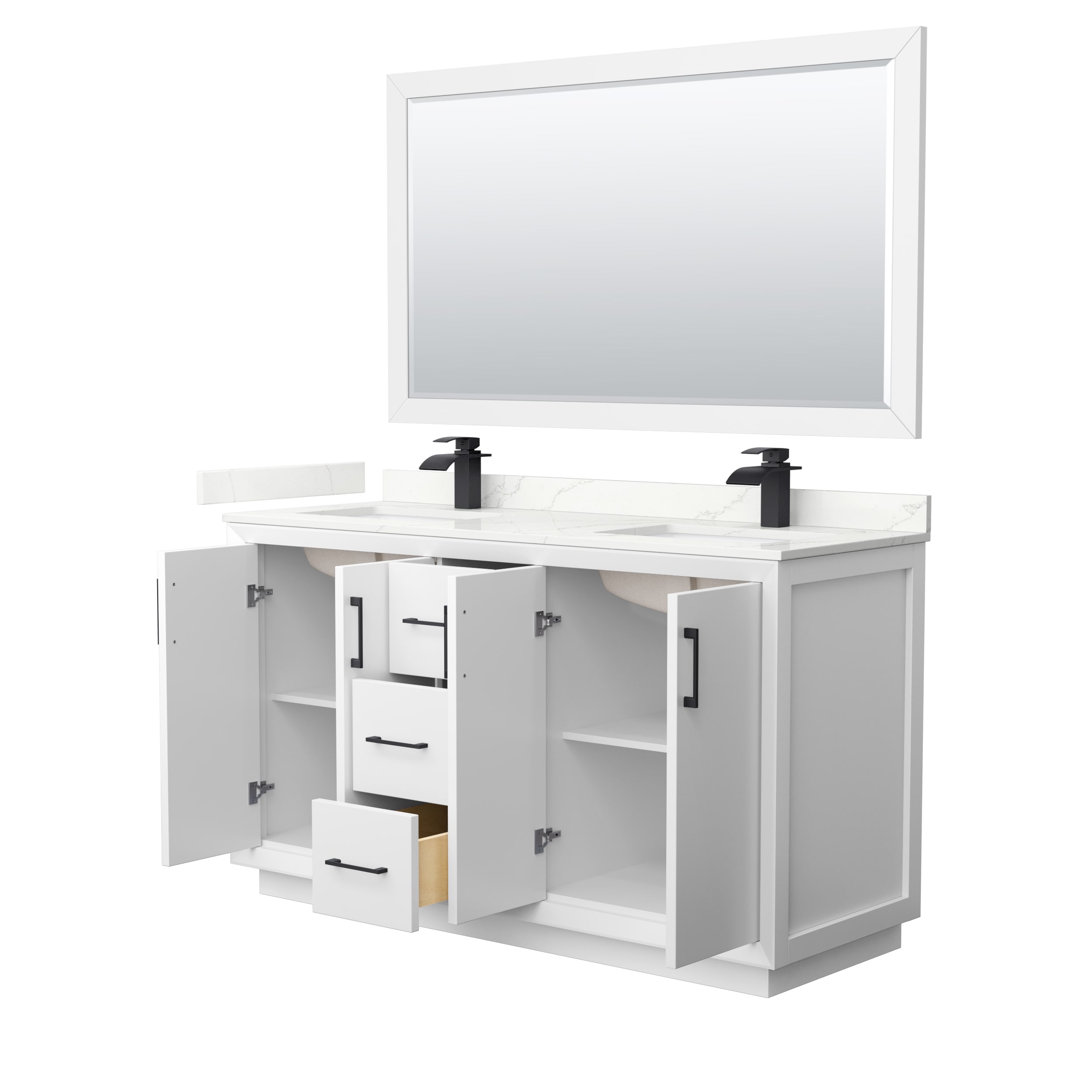 Wyndham Collection WCF414160DWBGTUNSM58 Bath-Vanity-Combo - View #2