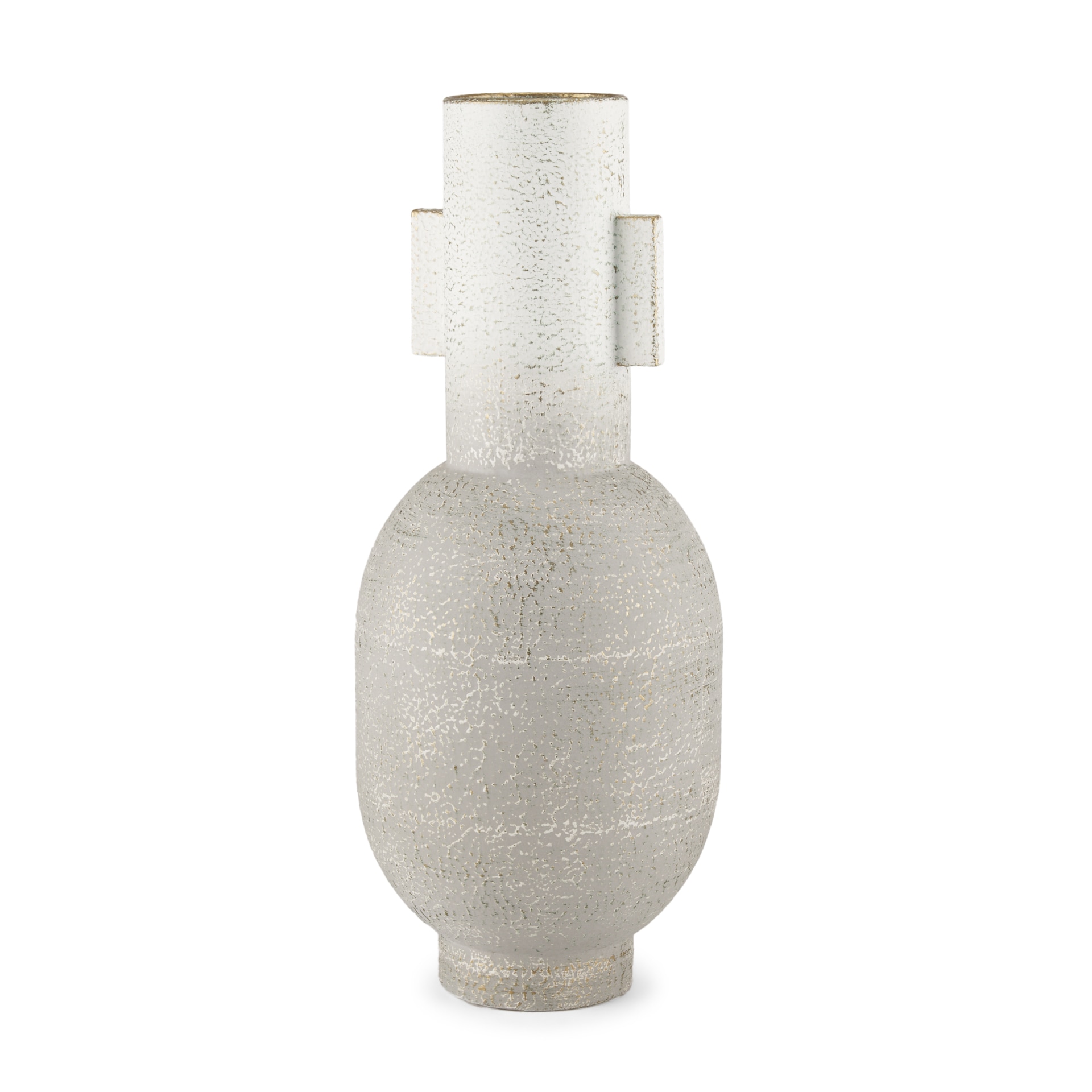 Mercana 70956 White Metal Farmhouse Vase