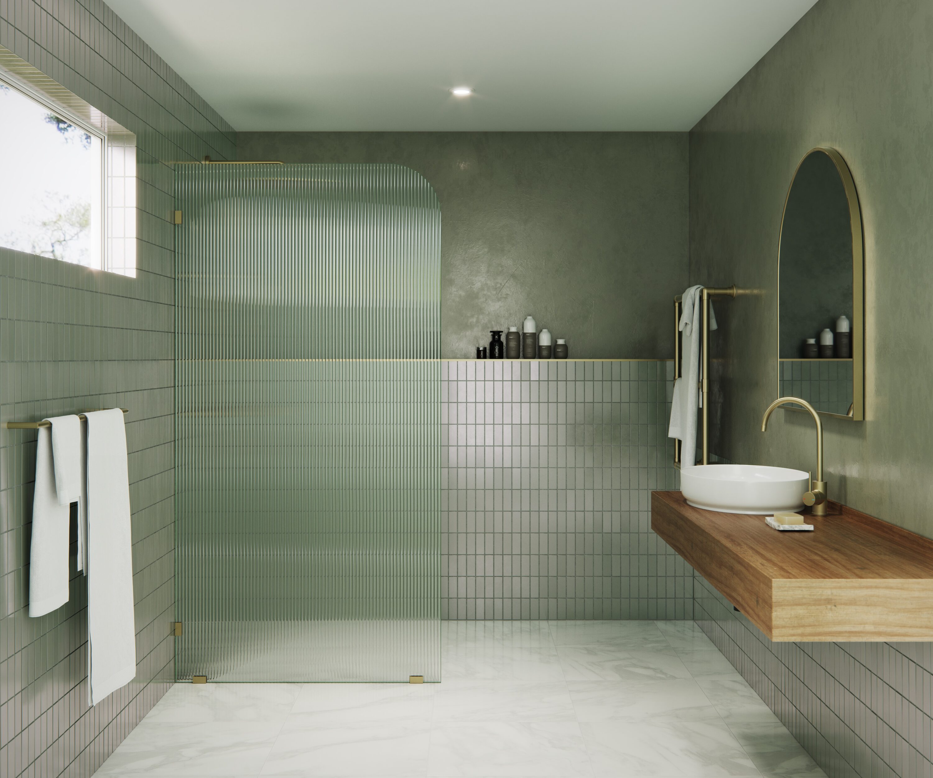 Glass Warehouse FL-RAD-40-L-SB Shower-Doors - View #2