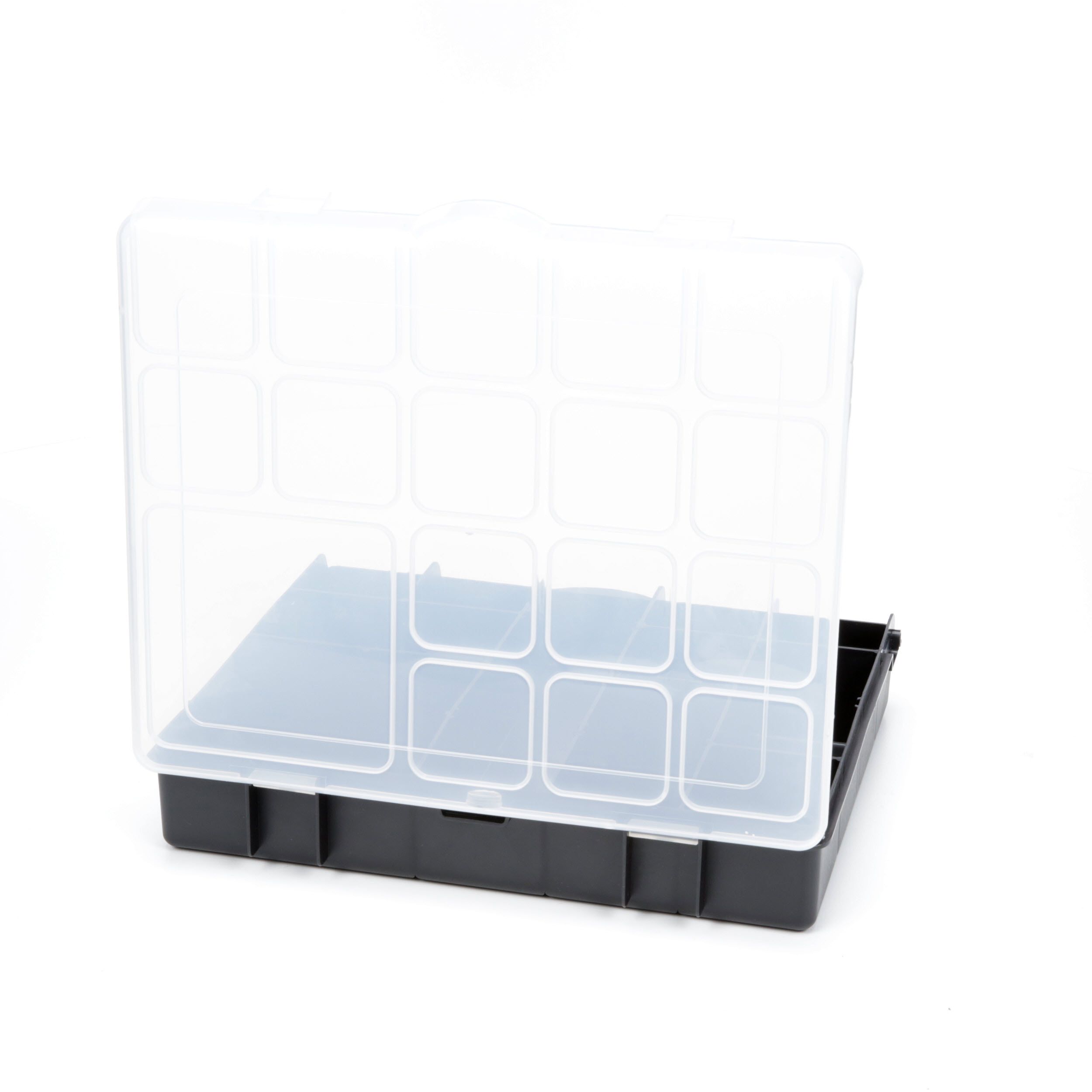 2 x 6 Compartment Parts Organizer 4.25" x 8.25" Clear Storage Divided Box 