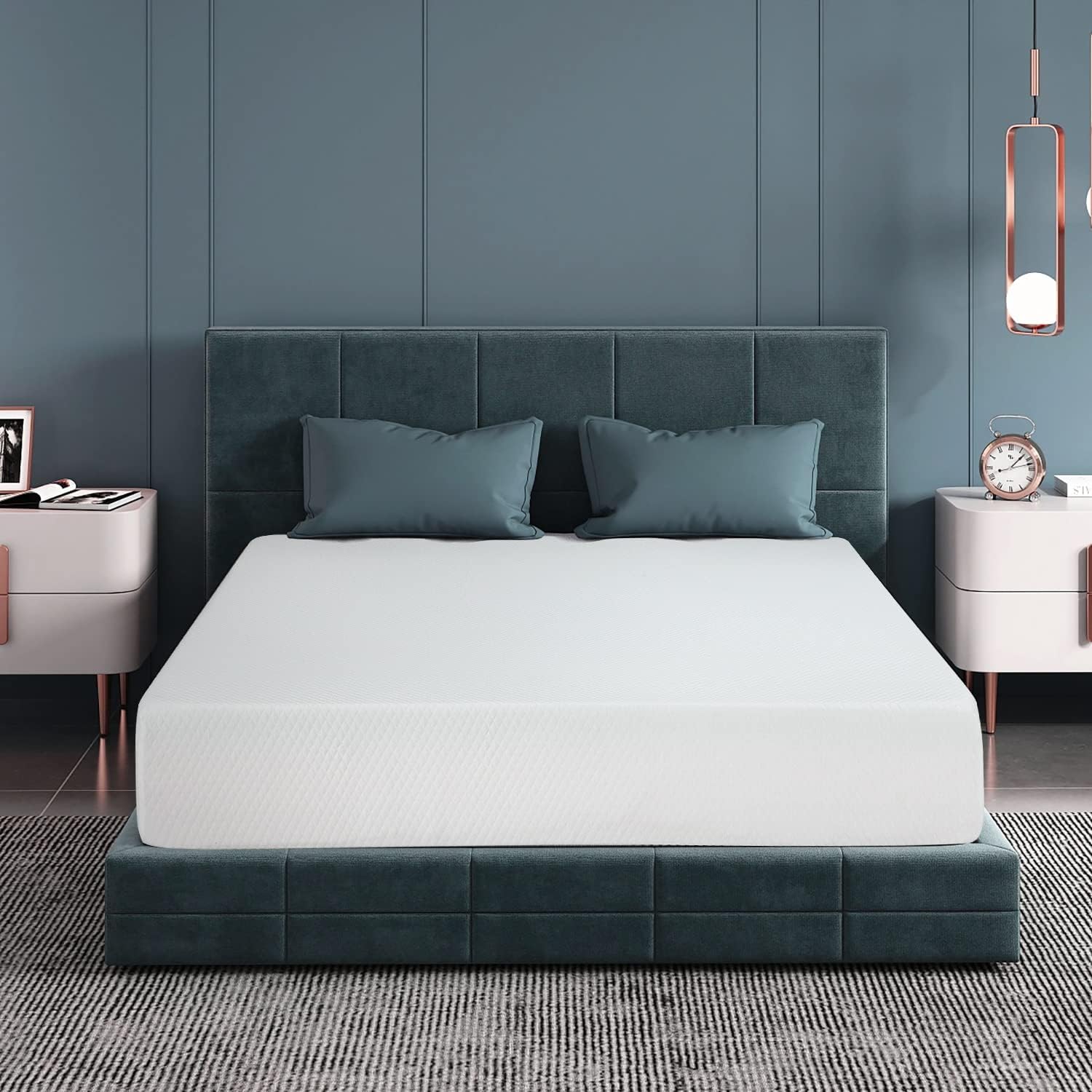 FDW MEM-10Q303-WHITE 10-in Firm Queen Foam Mattress in a Box