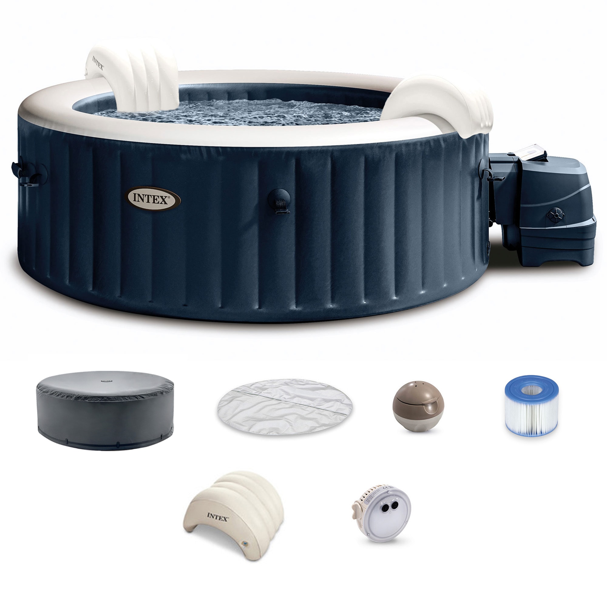Intex 260702 PureSpa 140 Jet 4 -Person Inflatable Round Hot Tub