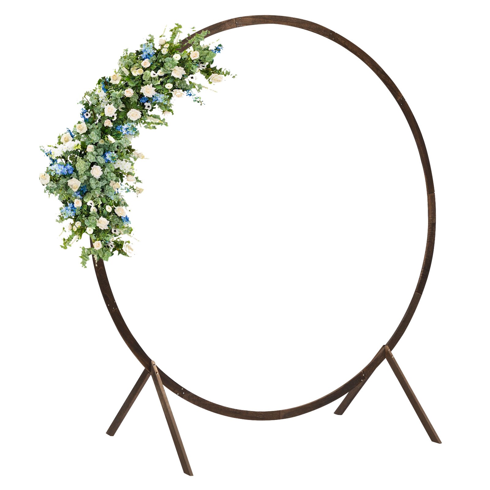CNCEST YLJHTK5LWDZJ8 7.2-ft W x 7.2-ft H Arched Paulownia Round Wood wood Garden Arbor
