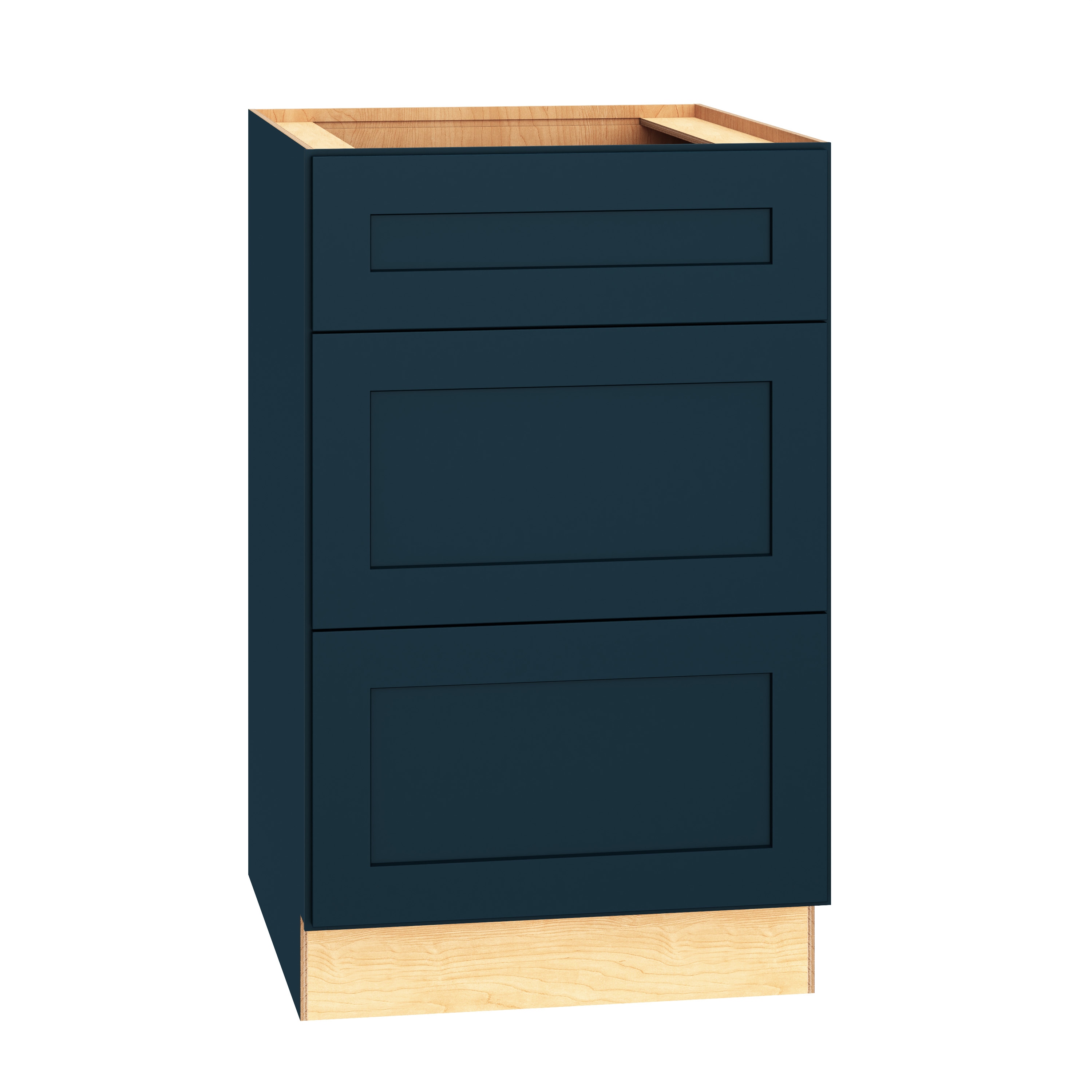 Diamond Express 330 3DB21 Jamestown 21-in W x 34.5-in H x 24-in D Regatta Blue 3 -Drawers Drawer Base Fully assembled Plywood Cabinet (Recessed Panel Shaker)