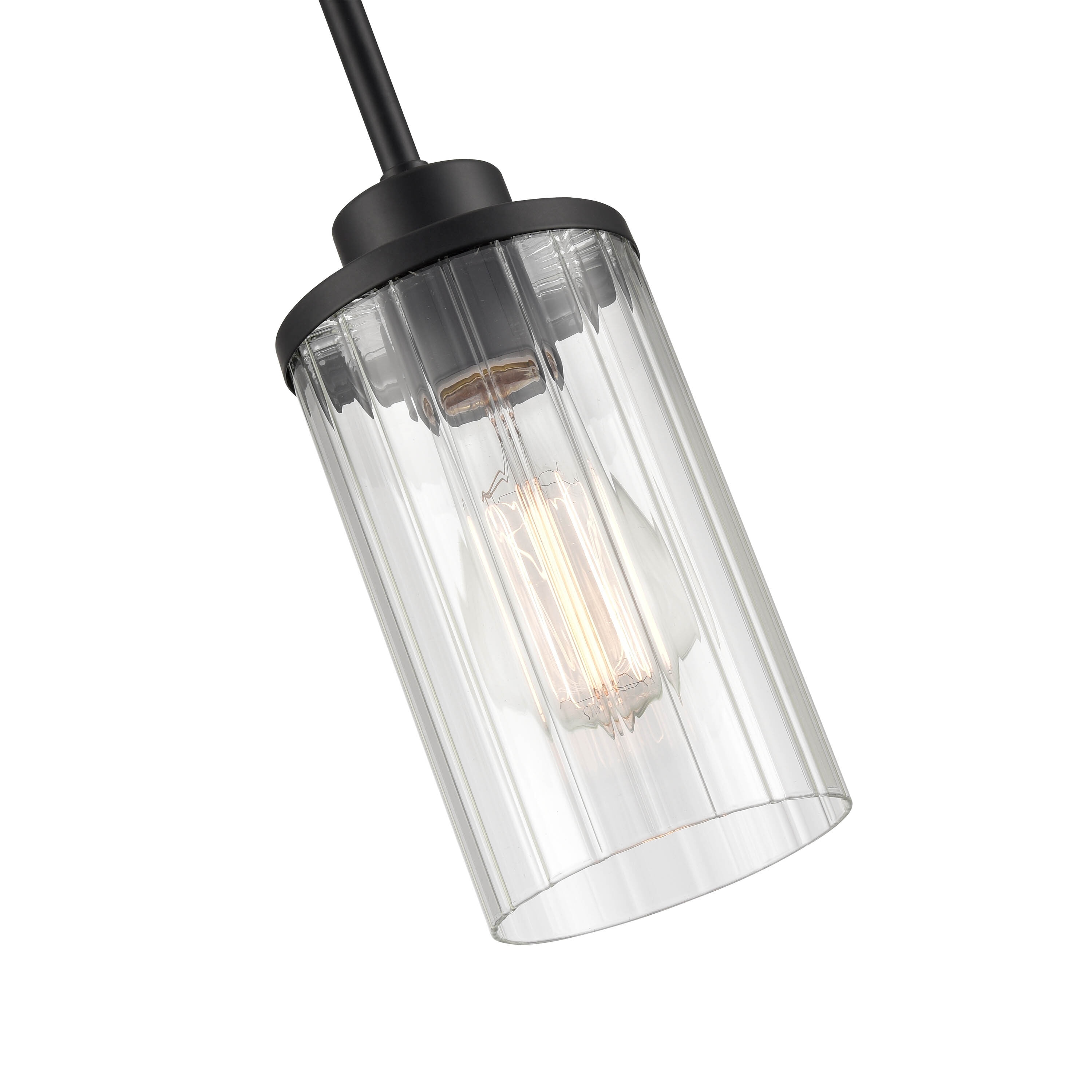Beverlly Matte Black Mini-Pendant with Incandescent Glow