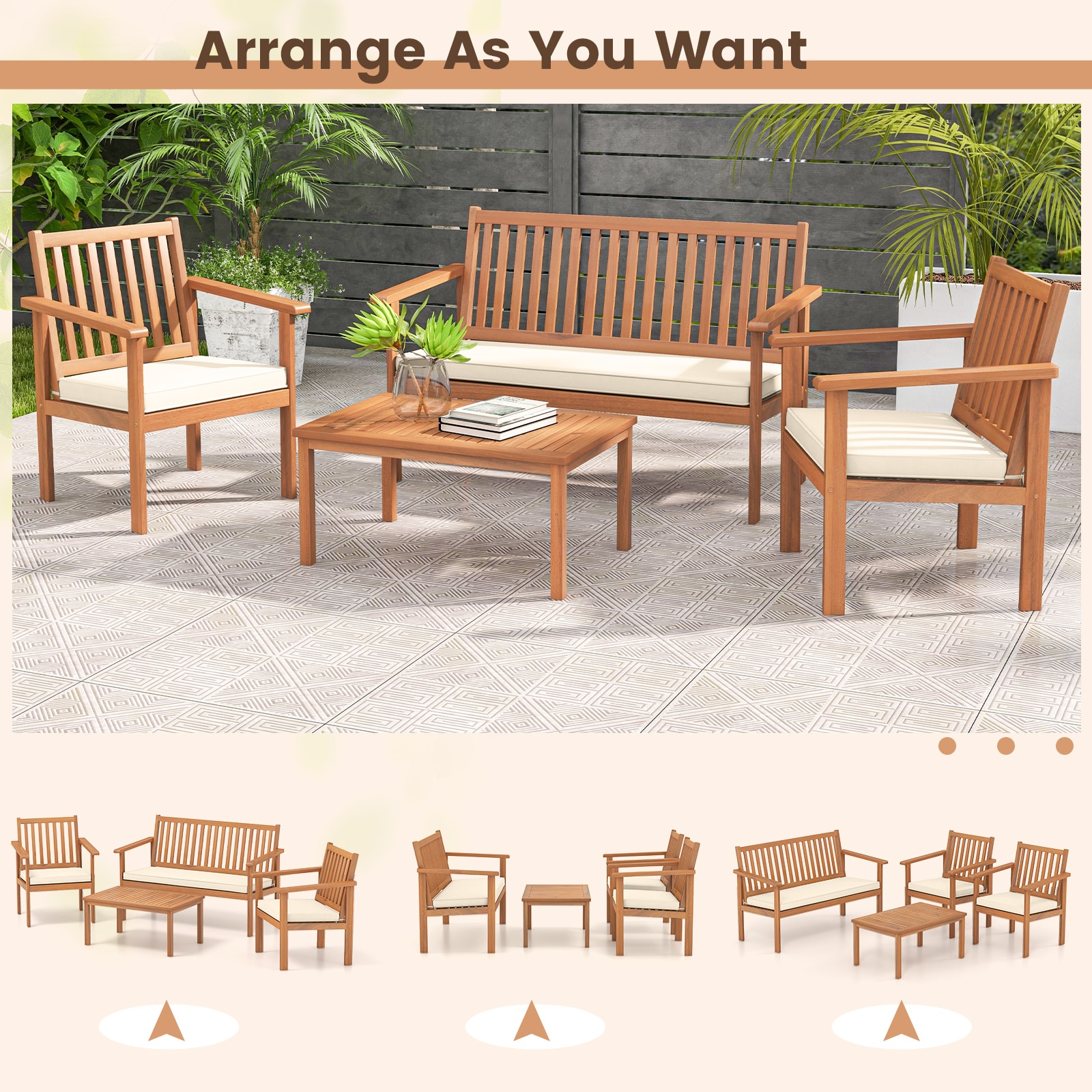 LIVIZA OUG72093WH Patio-Conversation-Sets - View #9