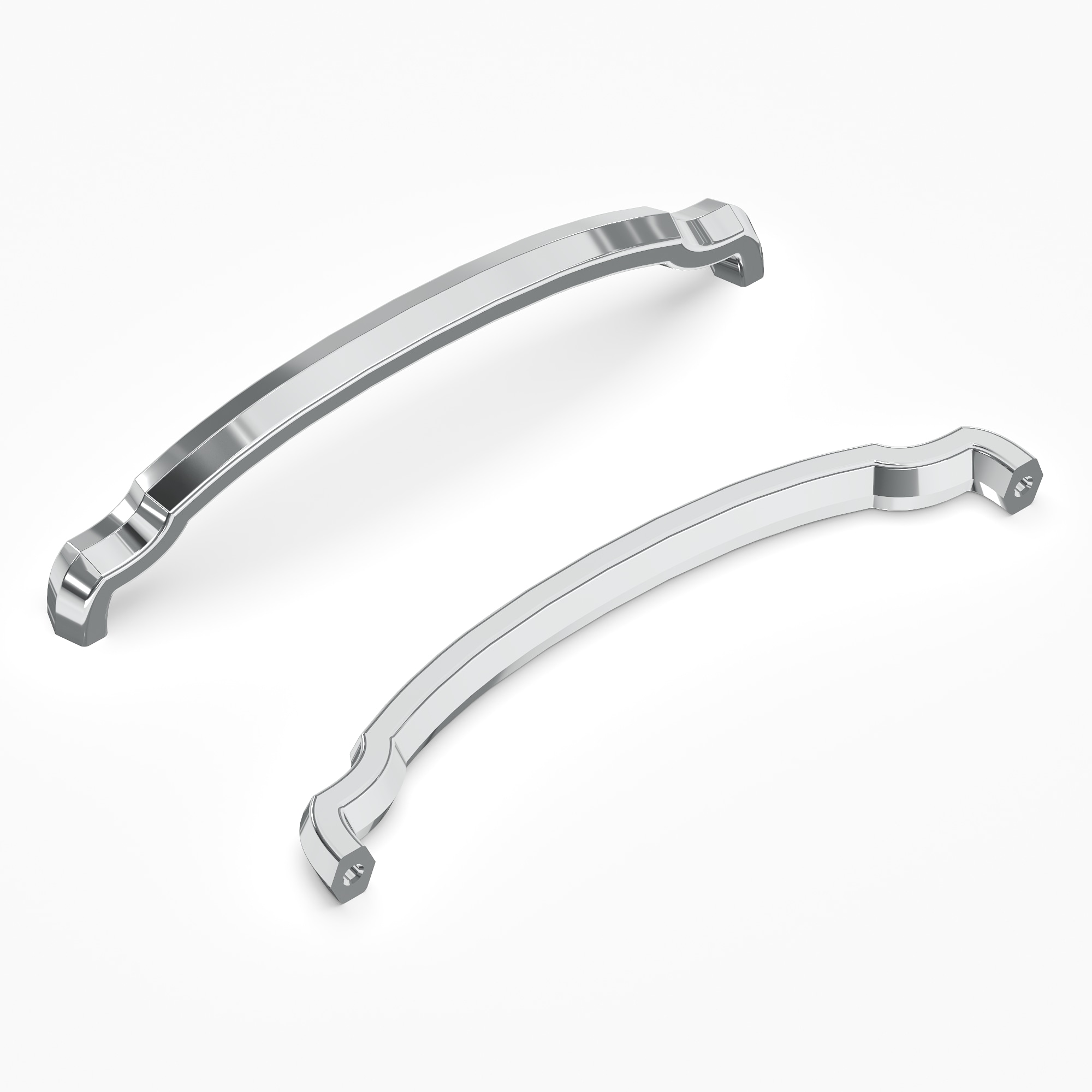 Hickory Hardware H077865CH Veranda 6-5/16-in , 160mm Center to Center Chrome Arch Handle