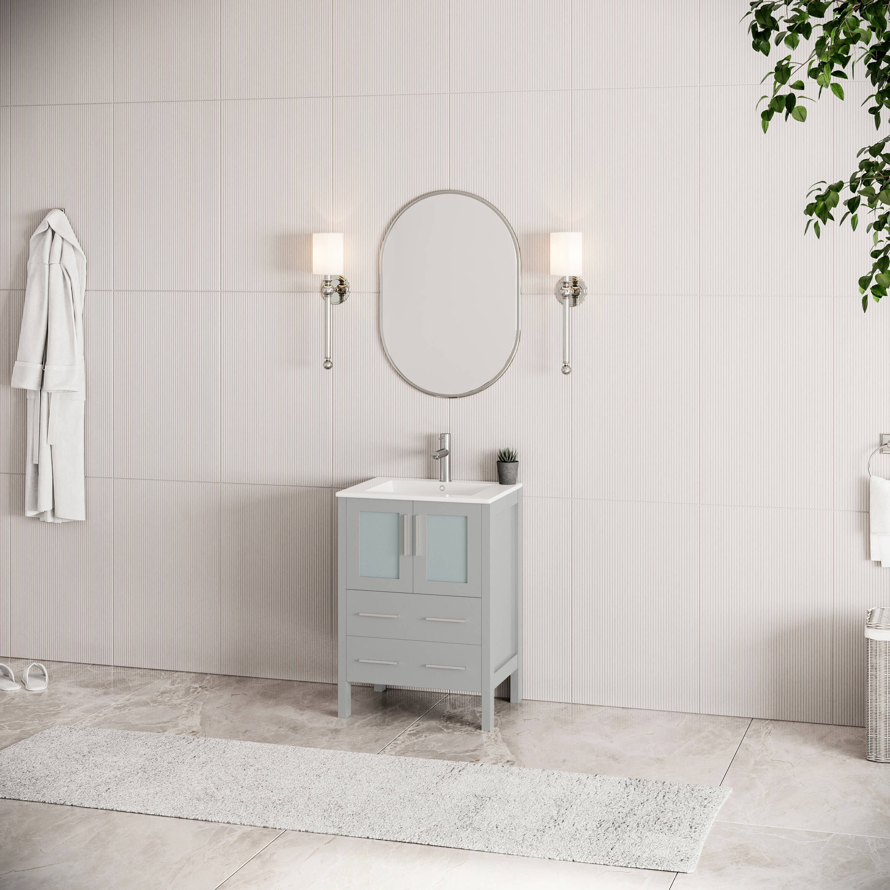 Fresca FCB6224GR-I Bath-Vanity-Combo - View #5