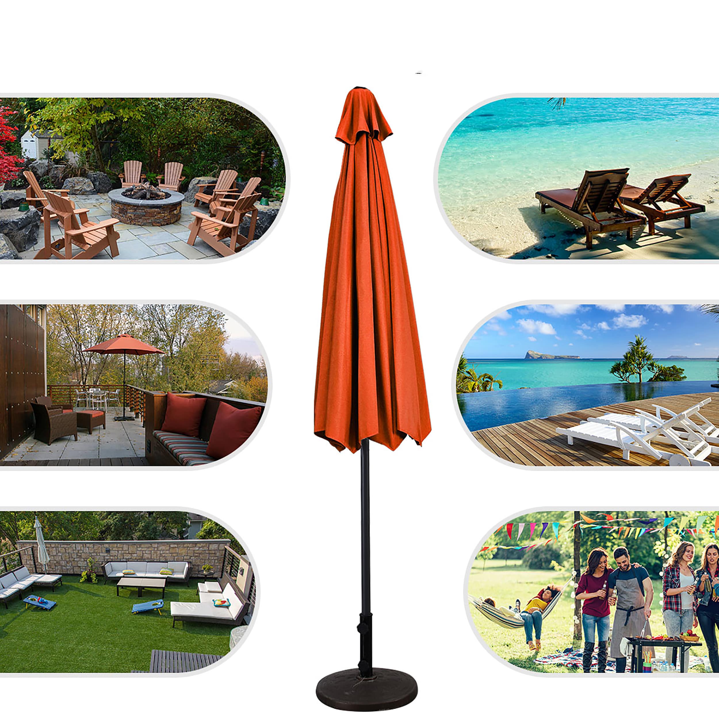 Costway OP2806OR Umbrellas-2 - View #5
