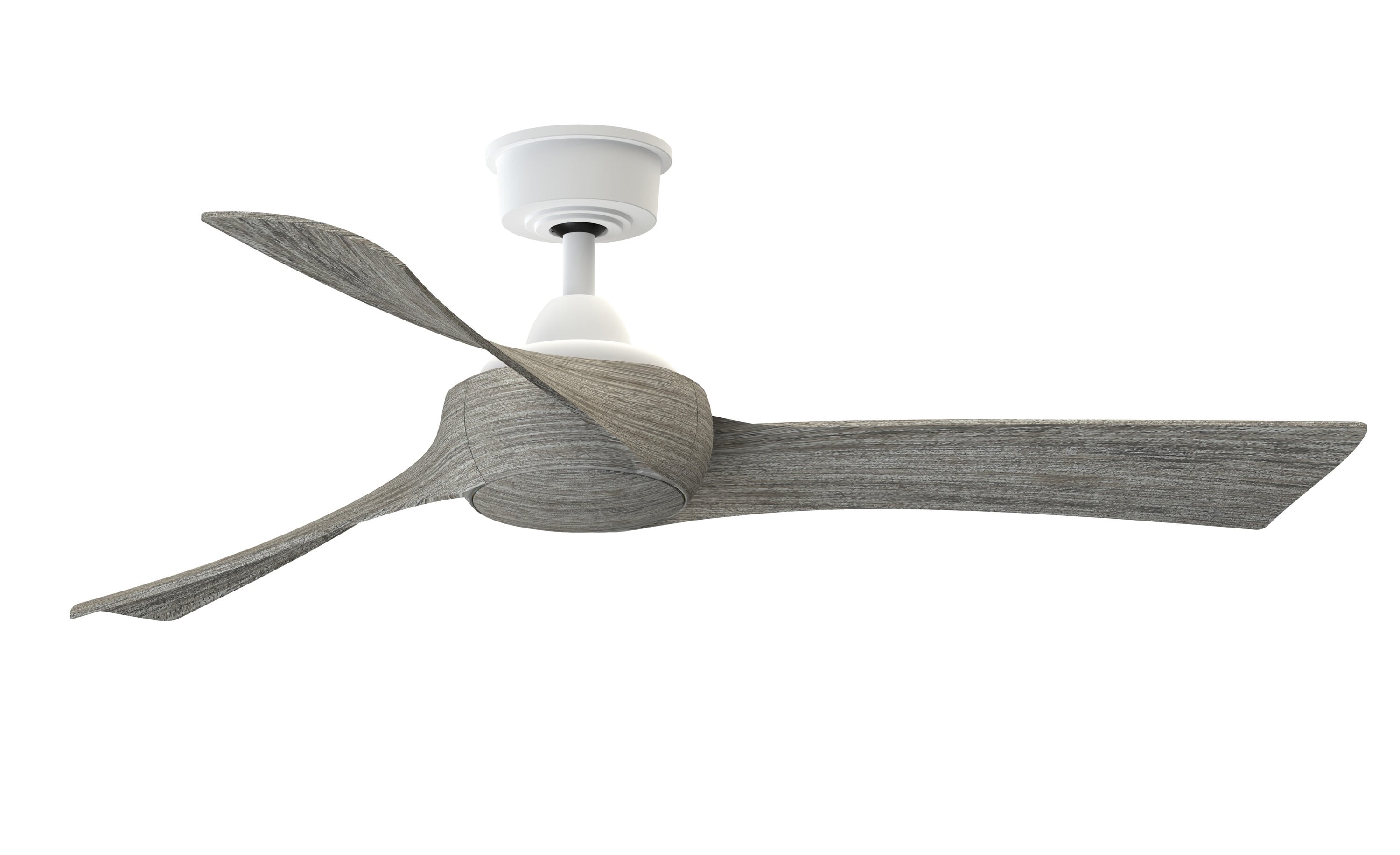 Fanimation TriAire Custom 48-in Silver with Weathered Wood Blades Color-changing Integrated LED Indoor/Outdoor Smart Propeller Ceiling Fan with Light and Remote (3-Blade) FPD8514SLW-48WEW-LK Sansujyuku sansujyuku.com