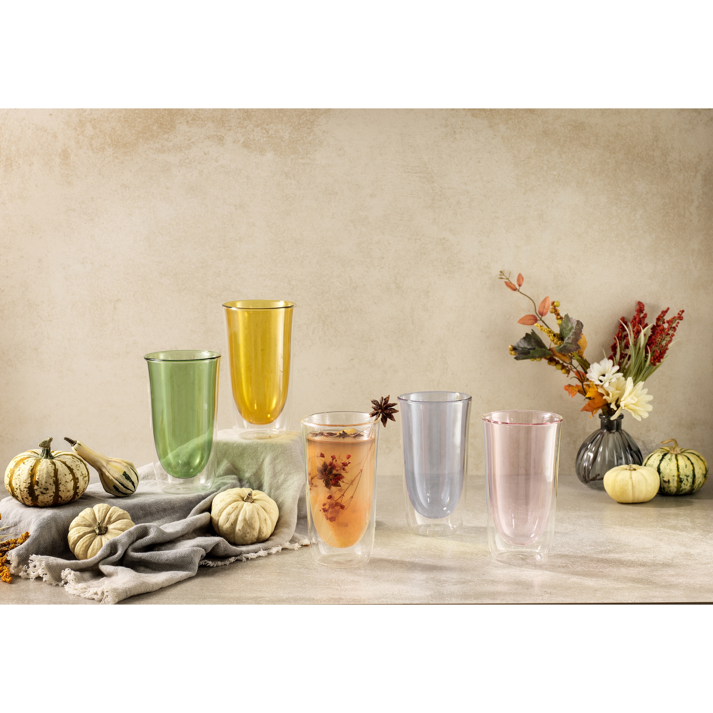 Levitea Double Wall Insulated Glasses - 8.4 oz- Set of 4 