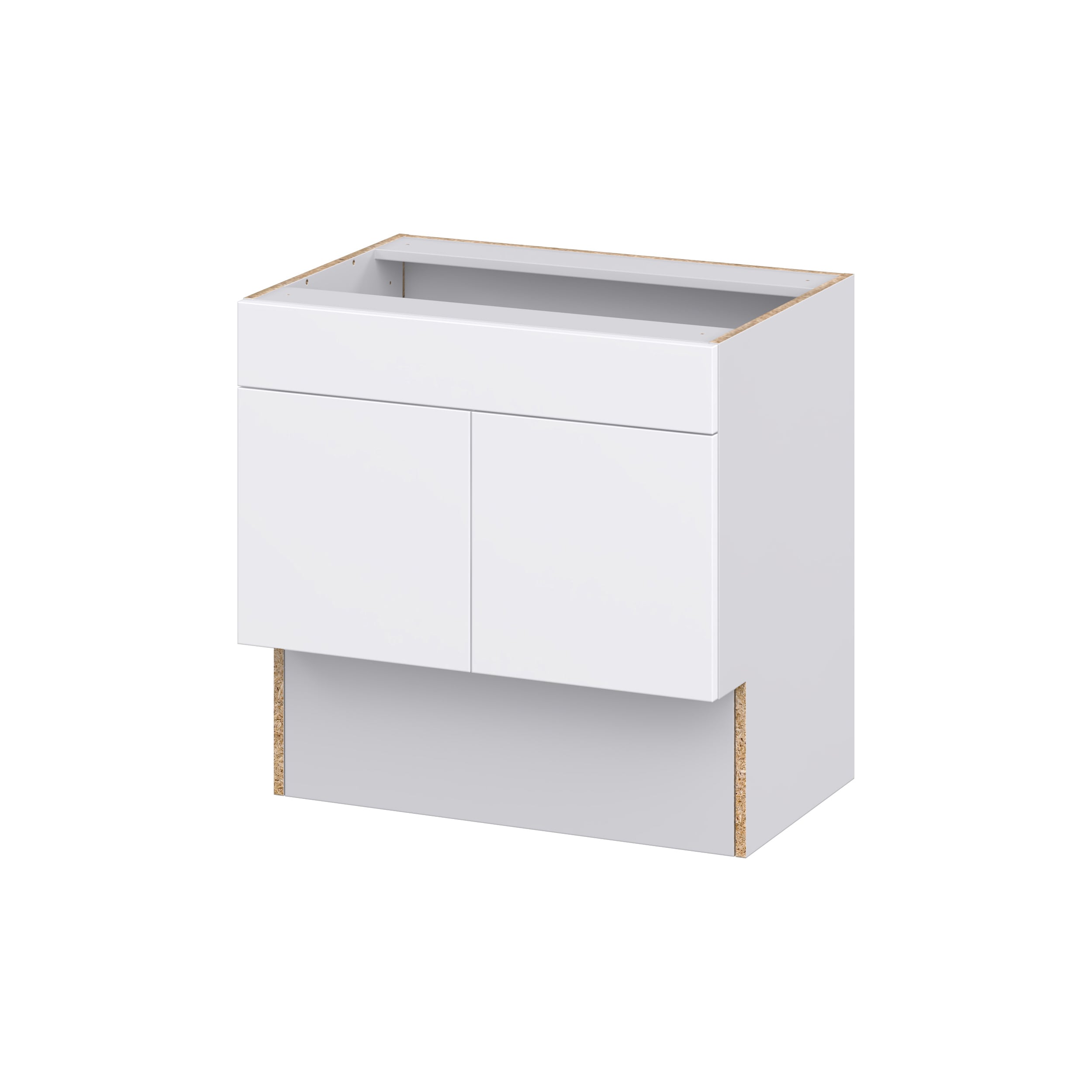 Hugo&Borg DSVS30FFRFADA-LA Lasalle 30-in W x 30-in H x 21-in D Bright White Slab Base Fully assembled Cabinet (Flat Panel Slab)
