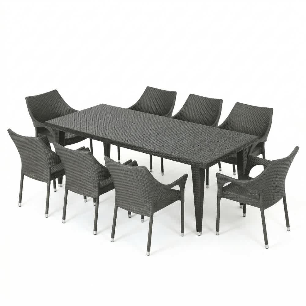 Coolbibila JONATHAN-SET-GRAY Patio-Dining-Sets - View #2