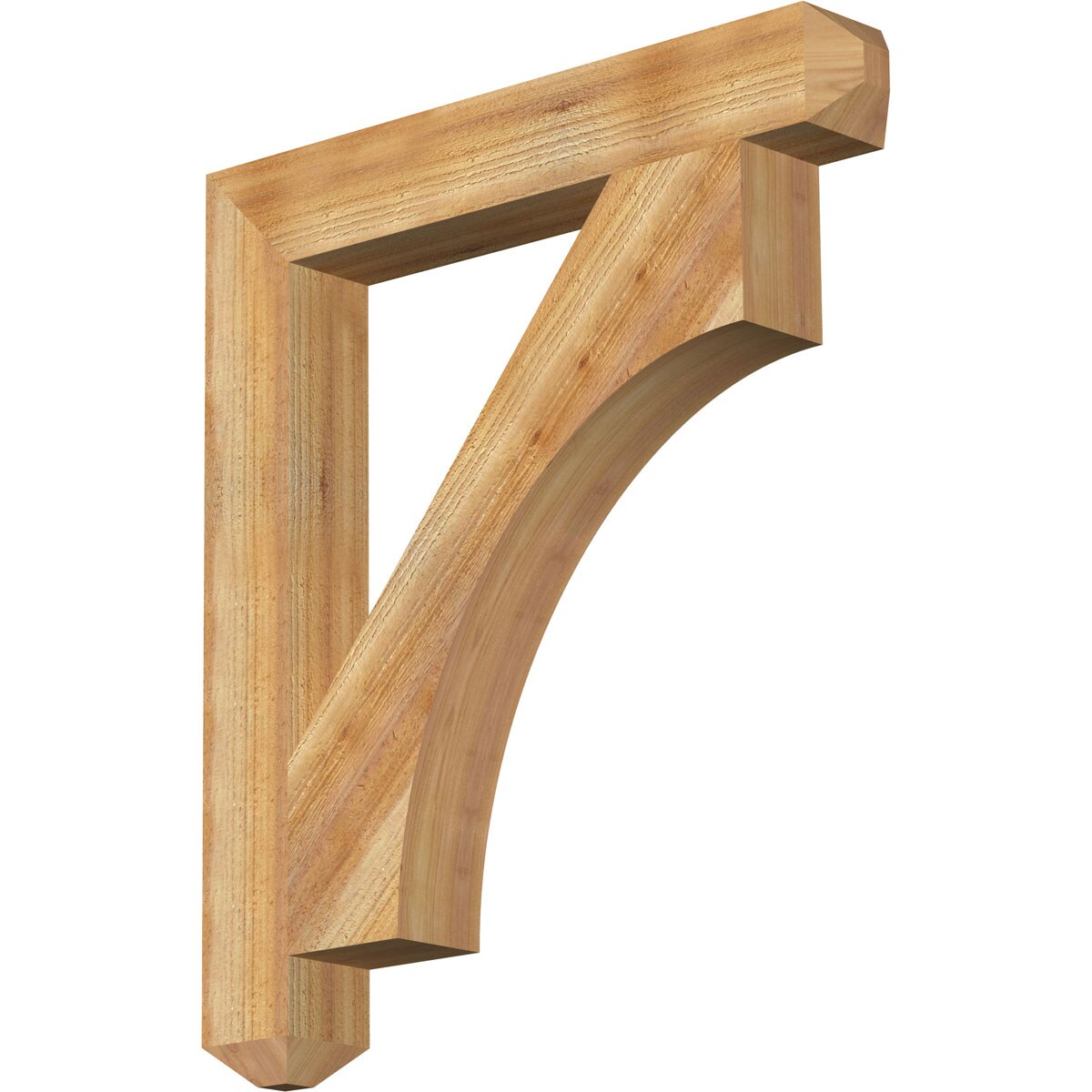 Ekena Millwork BKT04X28X32WTL04RWR Westlake craftsman rough sawn 4-in x 28-in x 32-in Western red cedar Brown Wood Standard bracket