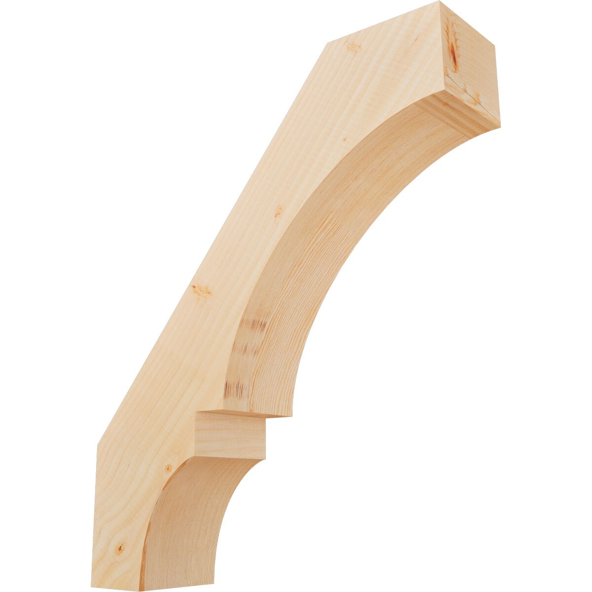 Ekena Millwork BRC06X22X26BOA00SDF 5-1/2-in x 22-in x 26-in Douglas Fir Unfinished Wood Balboa Smooth Knee Brace