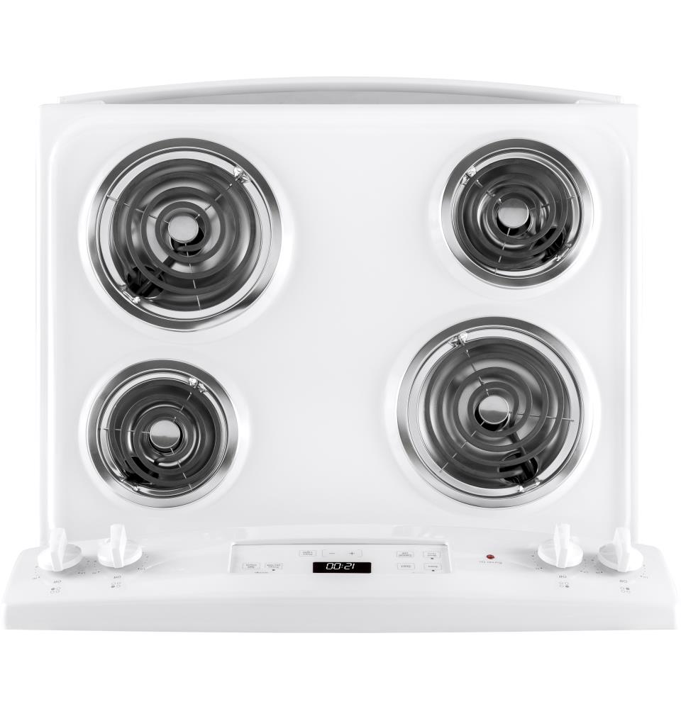 GE 30-in 4 Elements 5-cu ft Freestanding Electric Range (White) at ...