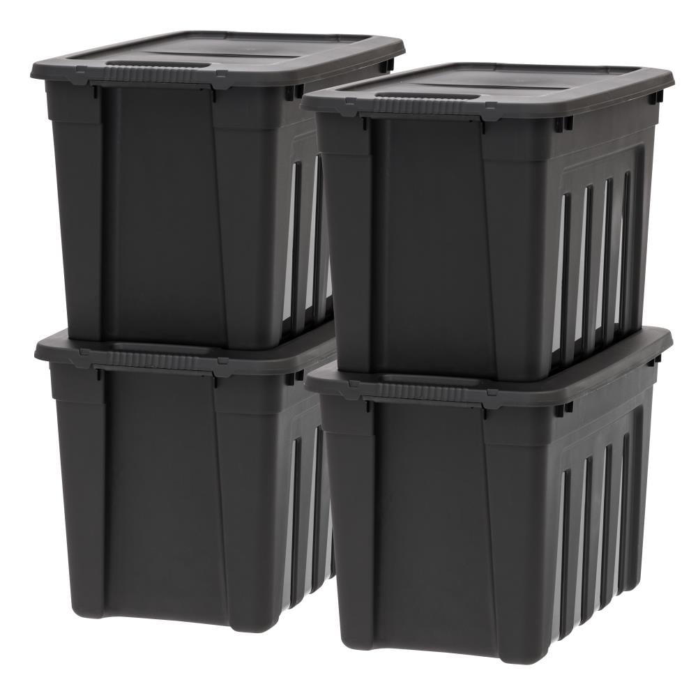 IRIS USA 4Pack Large Multi-Purpose Organizer Containers Plastic Bins, Pastel