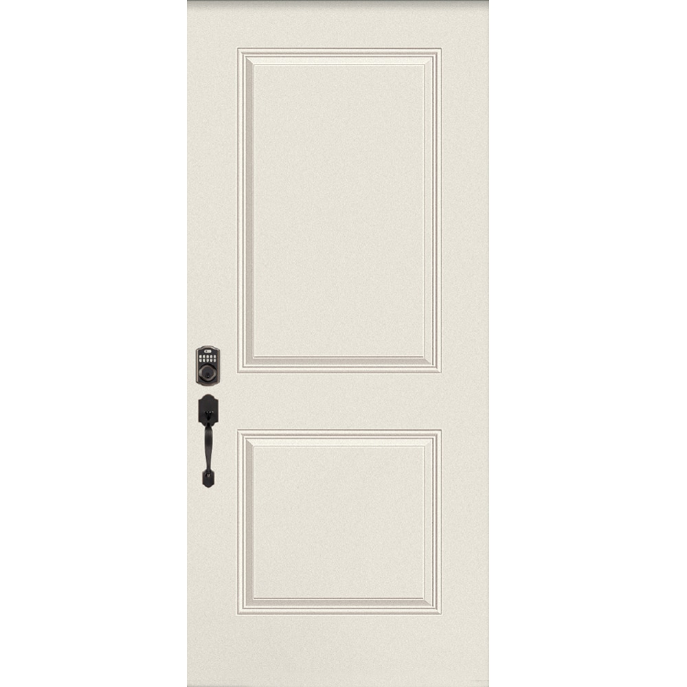 RELIABILT 10172501 Entry Door 36-in x 80-in x 4-9/16-in Steel No glass Right-hand inswing Alpine Painted Prehung Front Door with Brickmould Insulating core