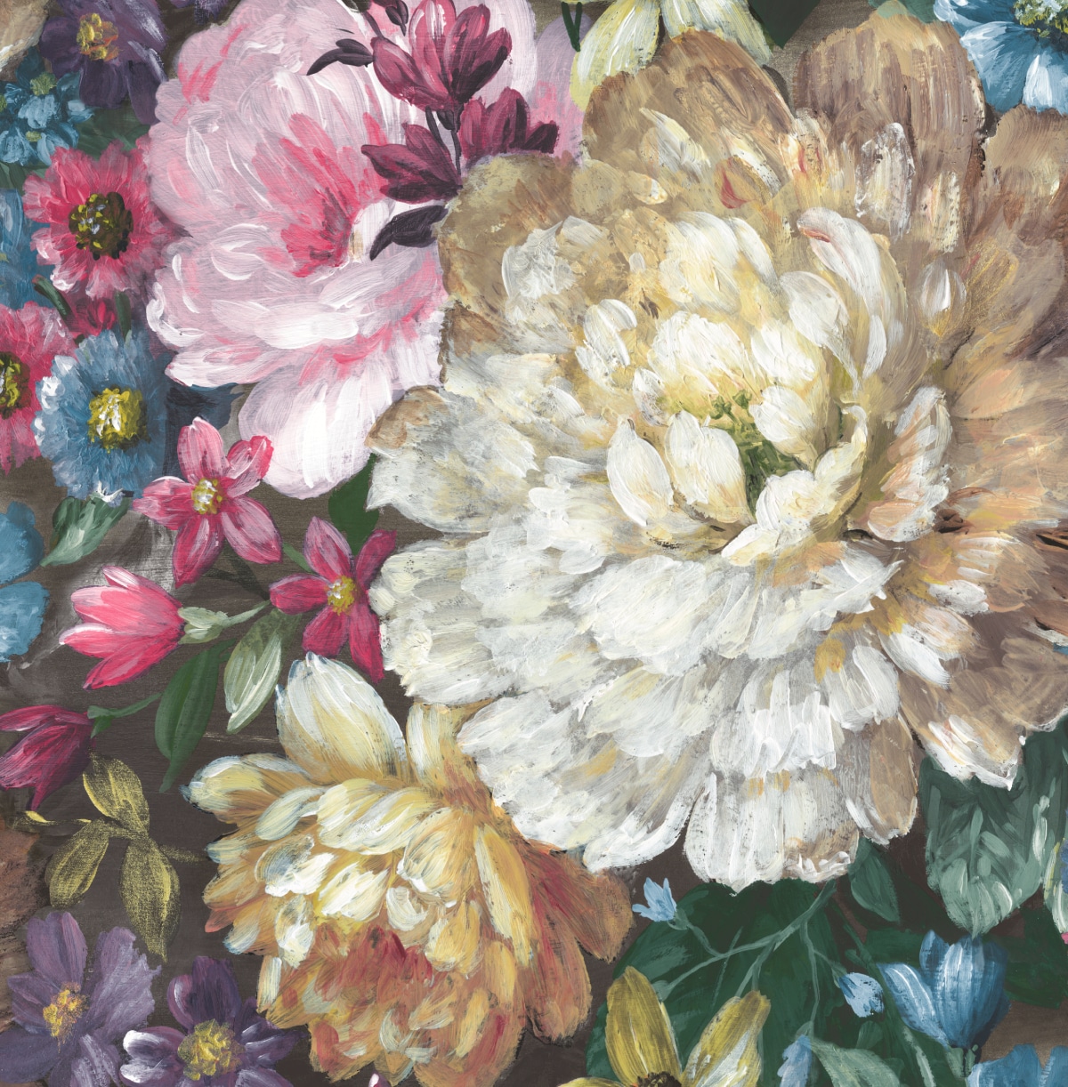 NextWall NW32700 30.75-Sq. Feet Multicolored Vinyl Floral Self-adhesive Peel and Stick Wallpaper