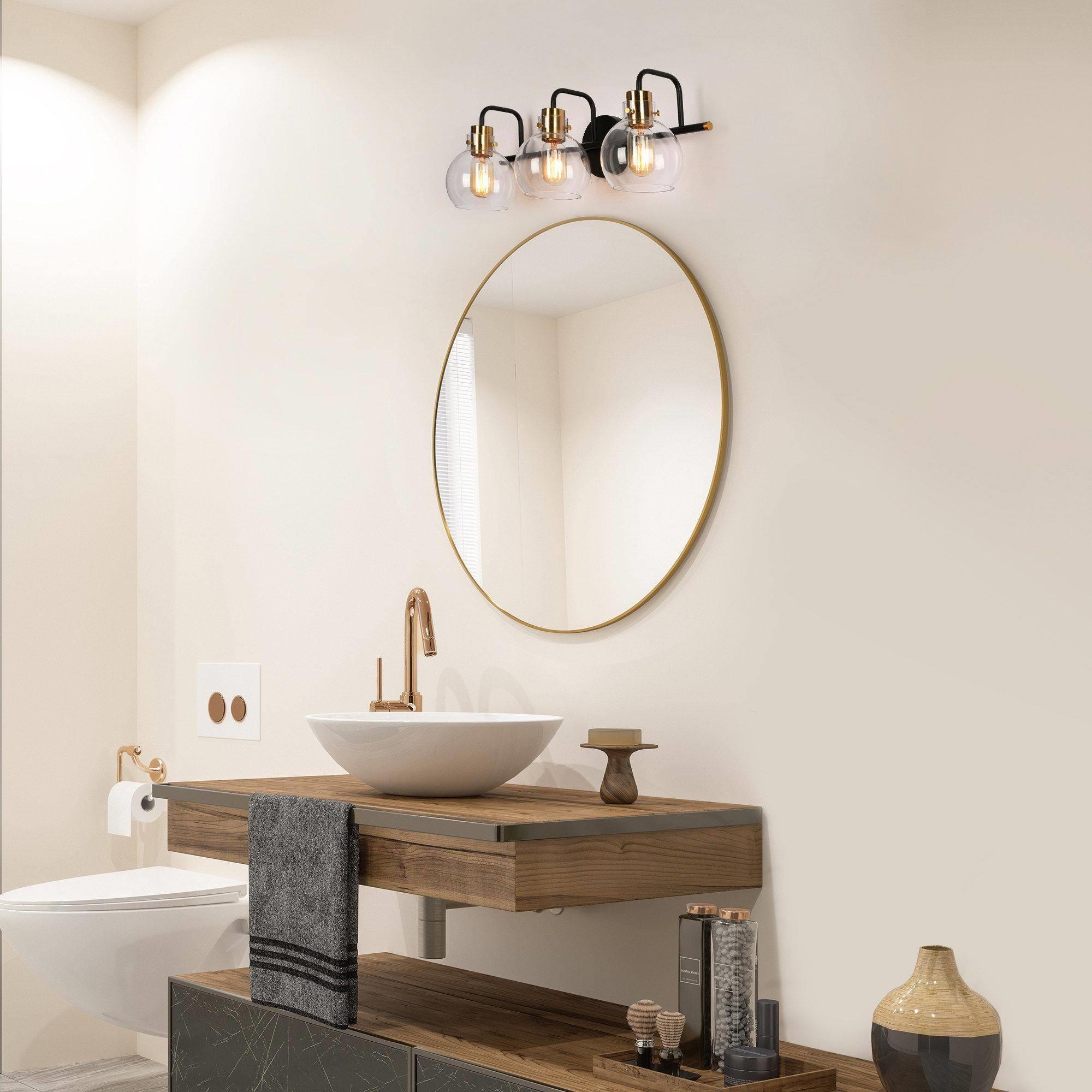 ZEVNI Black 3-Light Modern Vanity Light in the Vanity Lights department ...