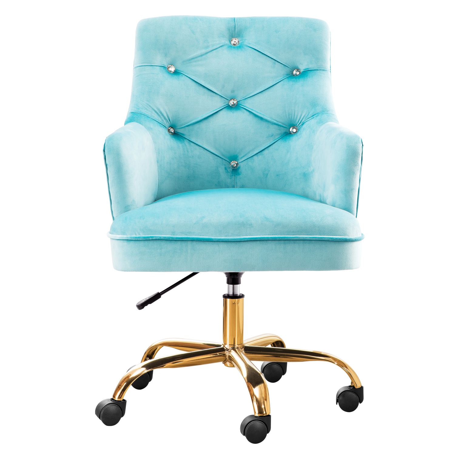 Teal and best sale gold office chair