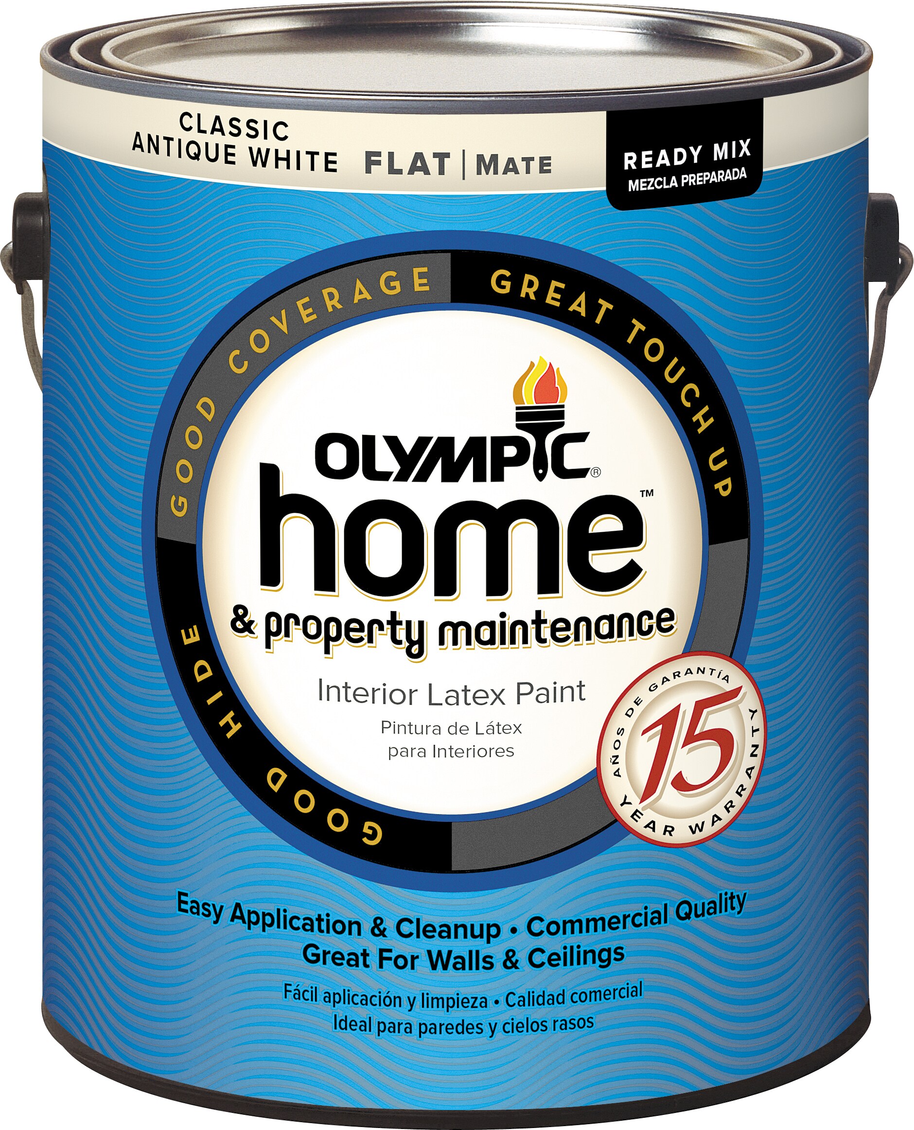 Olympic 7390601 Home Flat White Tintable Latex Interior Paint (1-Gallon)