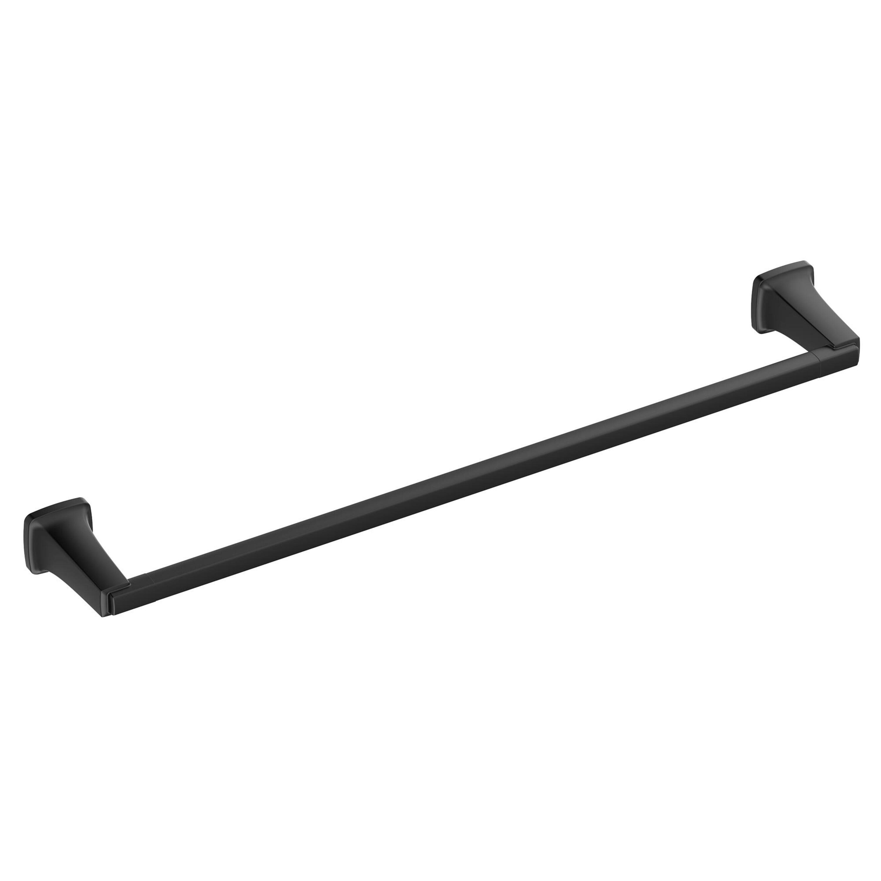 American Standard 7353024.243 Townsend 24-in Matte Black Wall mount Single Towel Bar