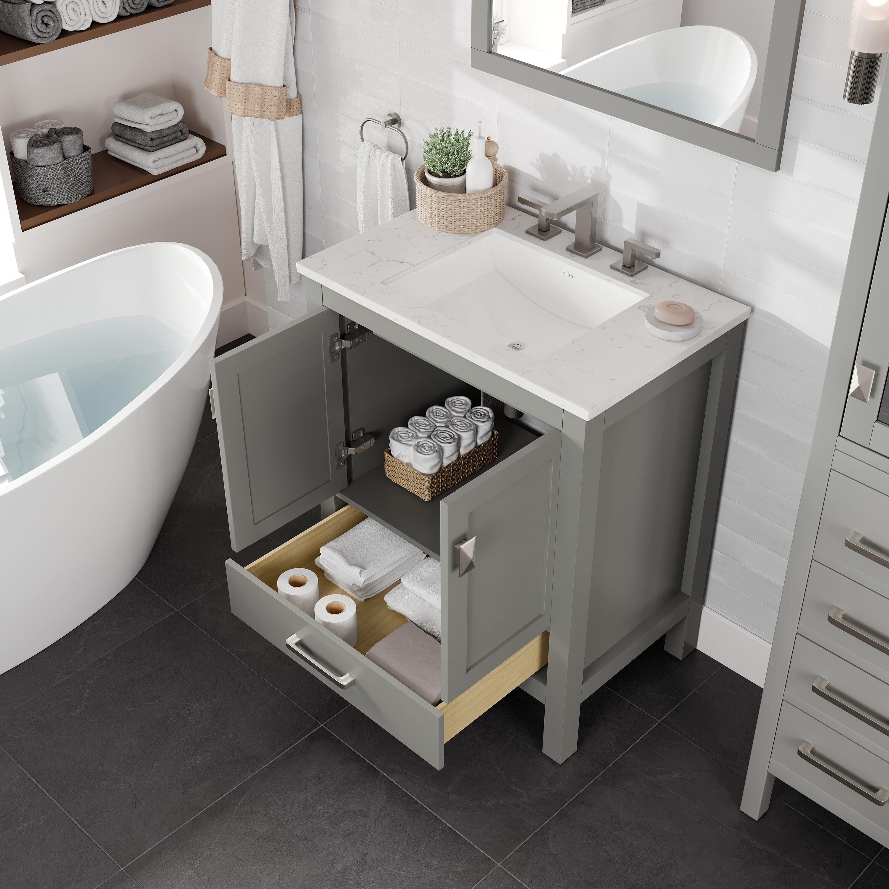 Eviva EVVN412-30GR Bath-Vanity-Combo - View #5