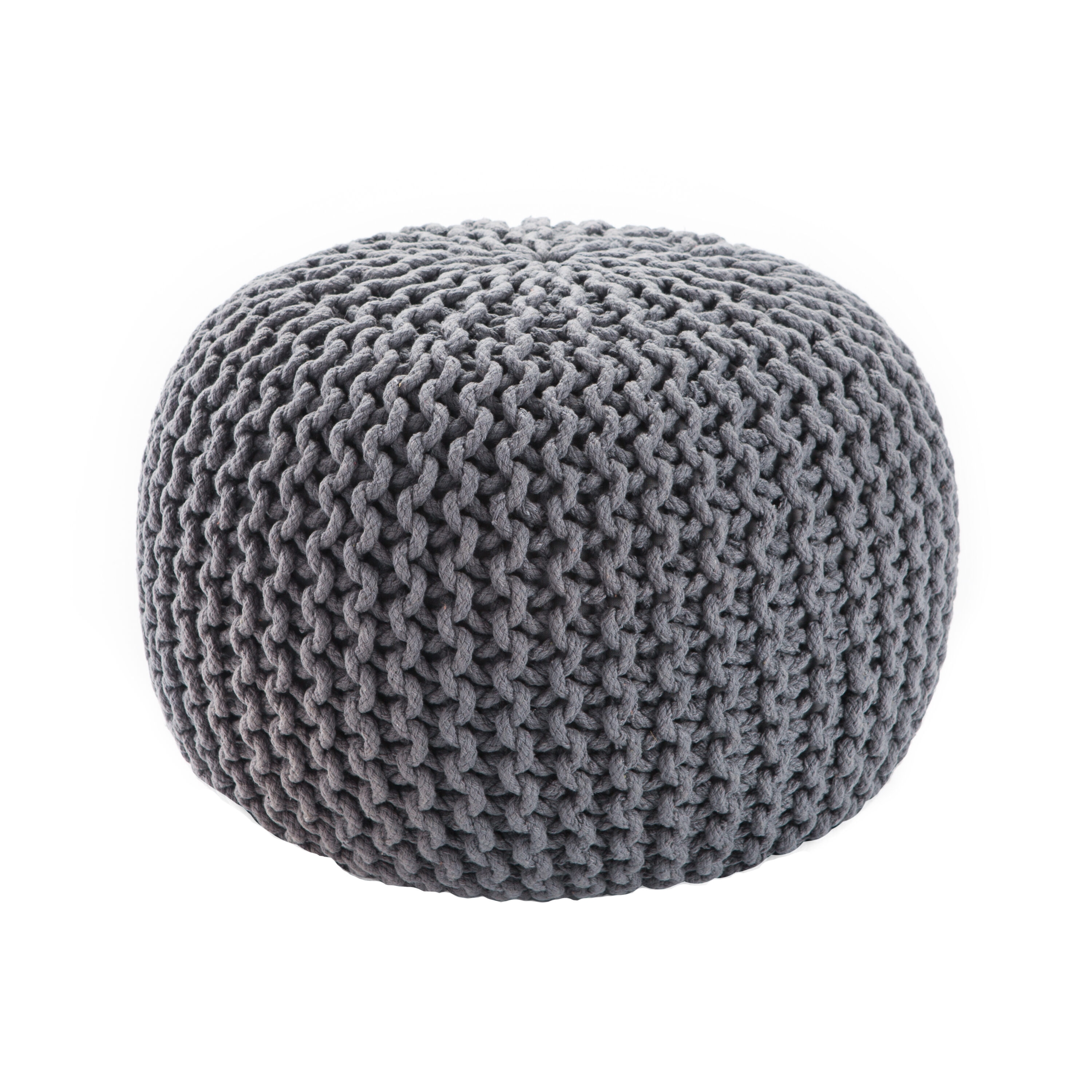 Jaipur Living BRF100206 Modern Gray Round Ottoman