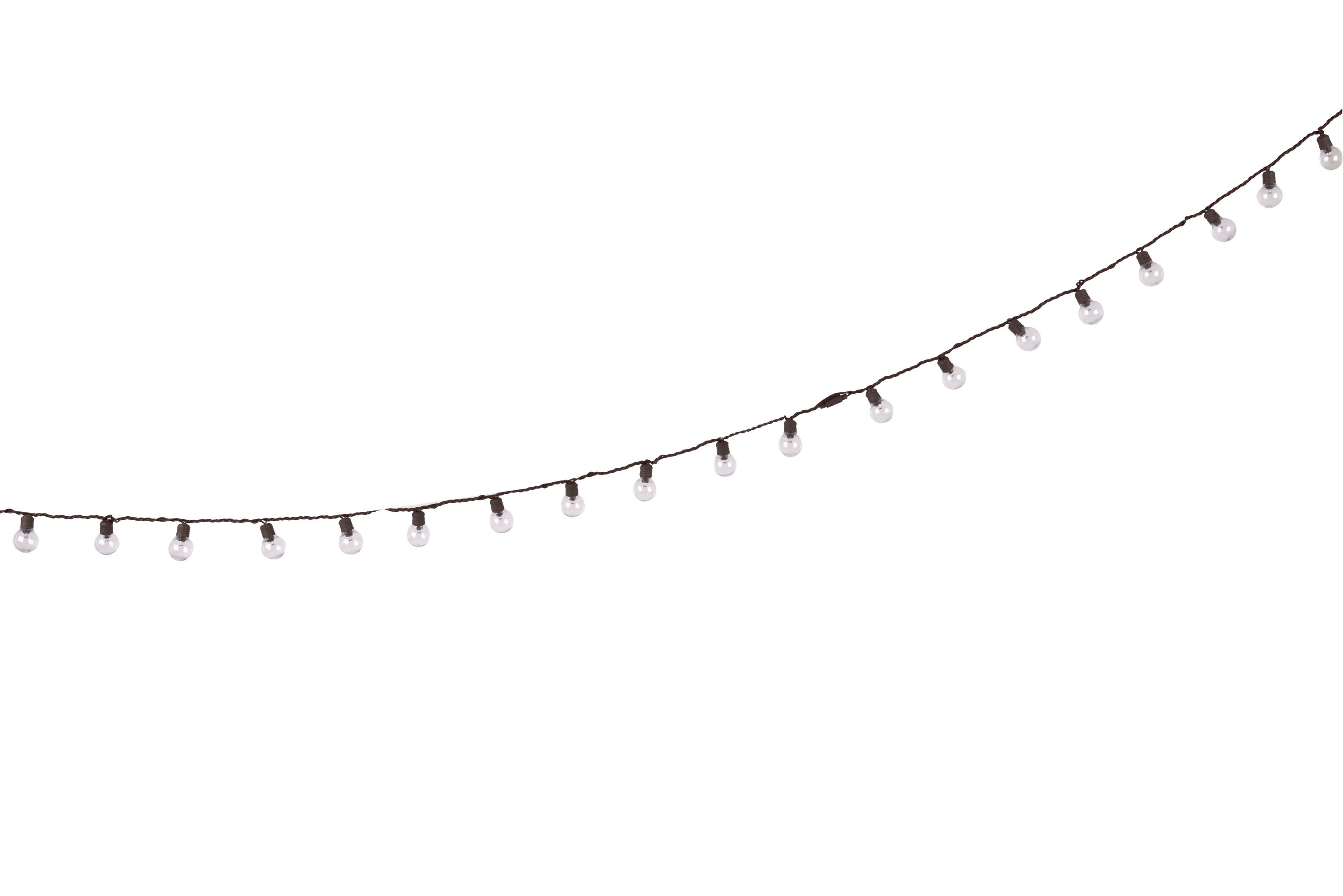 allen + roth 34-ft Plug-in Brown Indoor/Outdoor String Light with 100 White LED Globe Bulbs