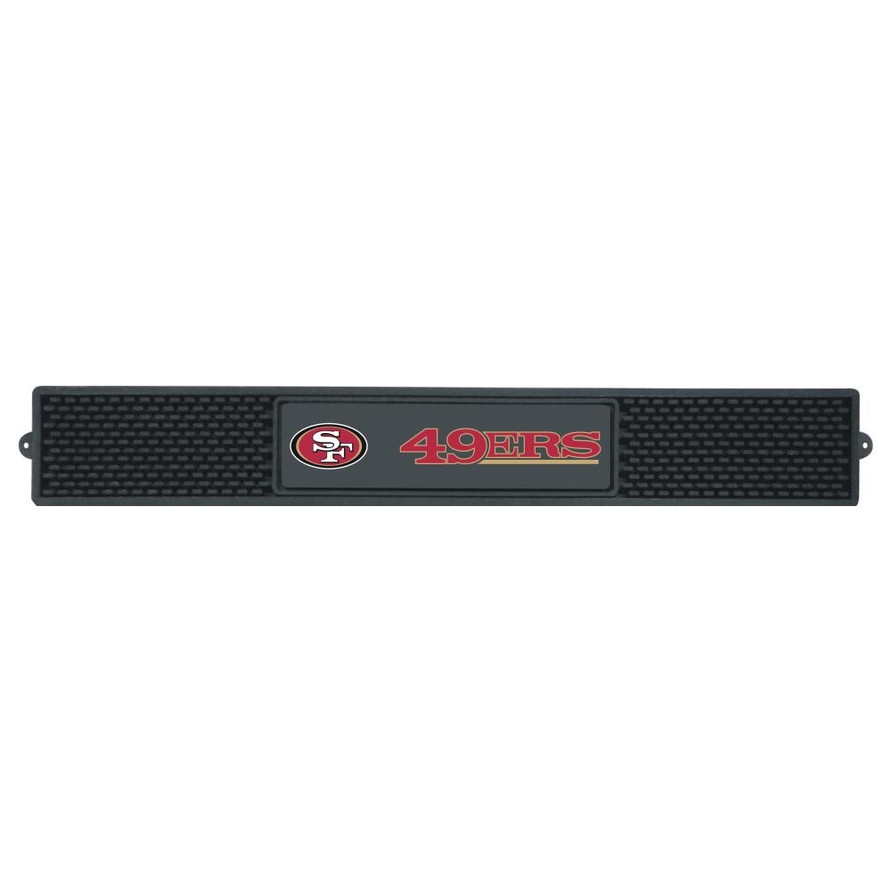 FANMATS NFL San Francisco 49ers Vinyl Drink Mat Black Plastic