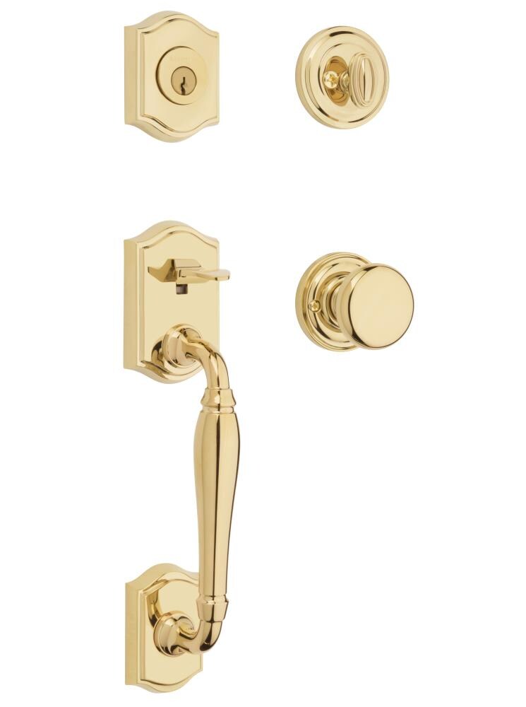 Baldwin Reserve Westcliff Polished Brass Single Cylinder Deadbolt Keyed Entry Door Handleset At 7920