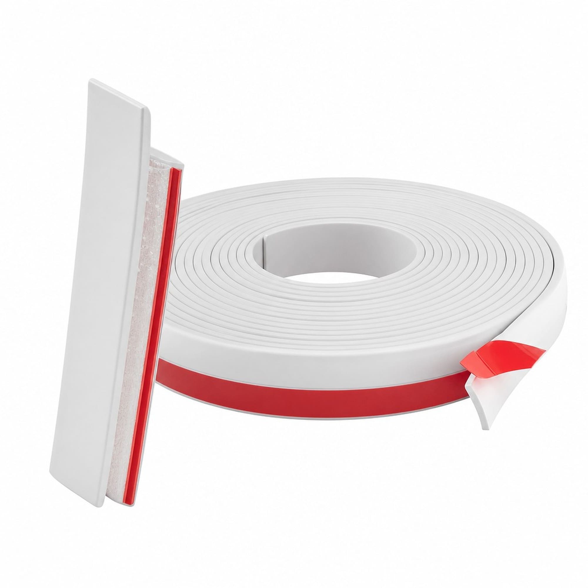 Numhew 10ft L Shaped White Bendable Silicone Self Adhesive Quarter Round Trim #NHBEN406069