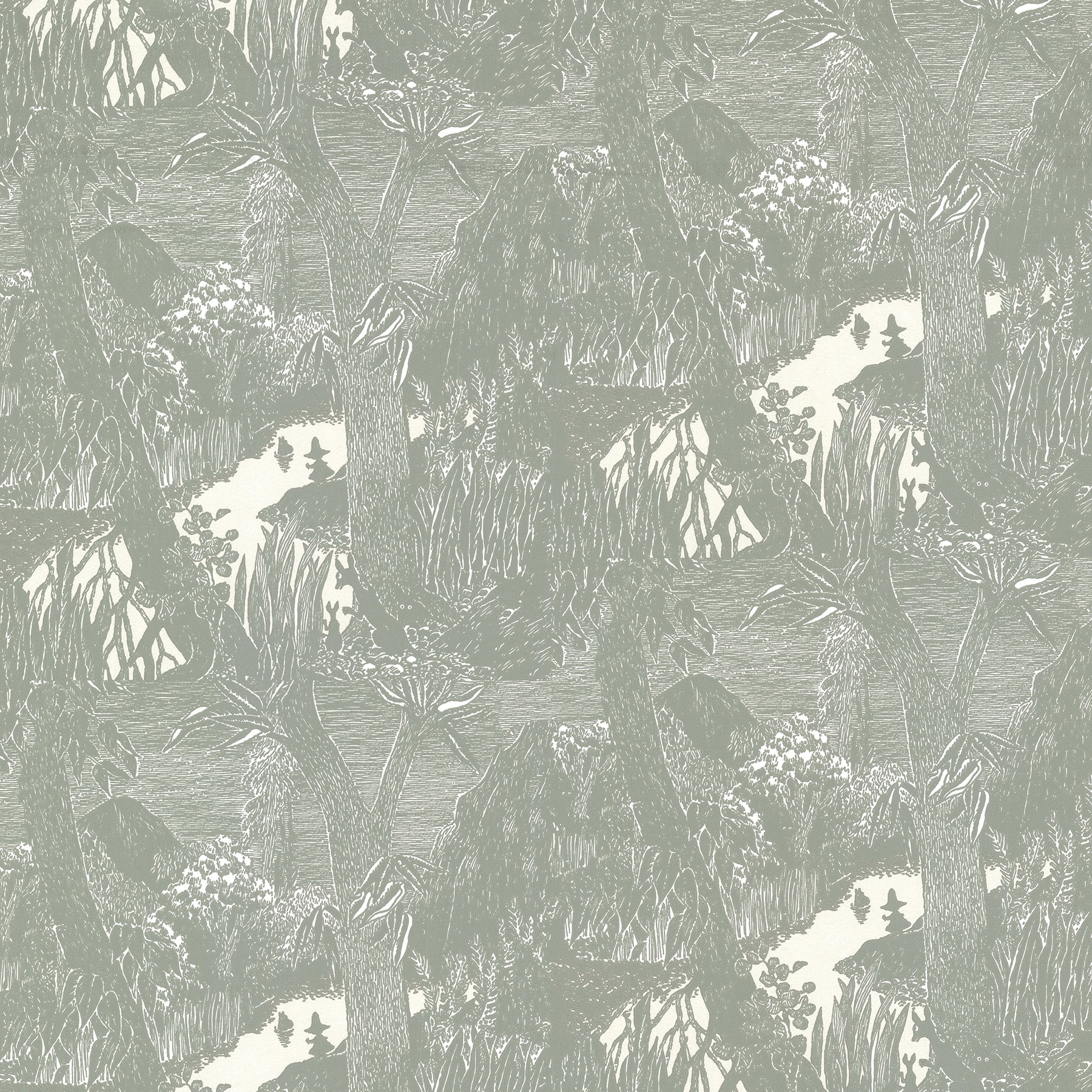 Sandudd SD5166-1 62.8-Sq. Feet Dark Grey Non-woven Ivy/Vines Unpasted Wallpaper