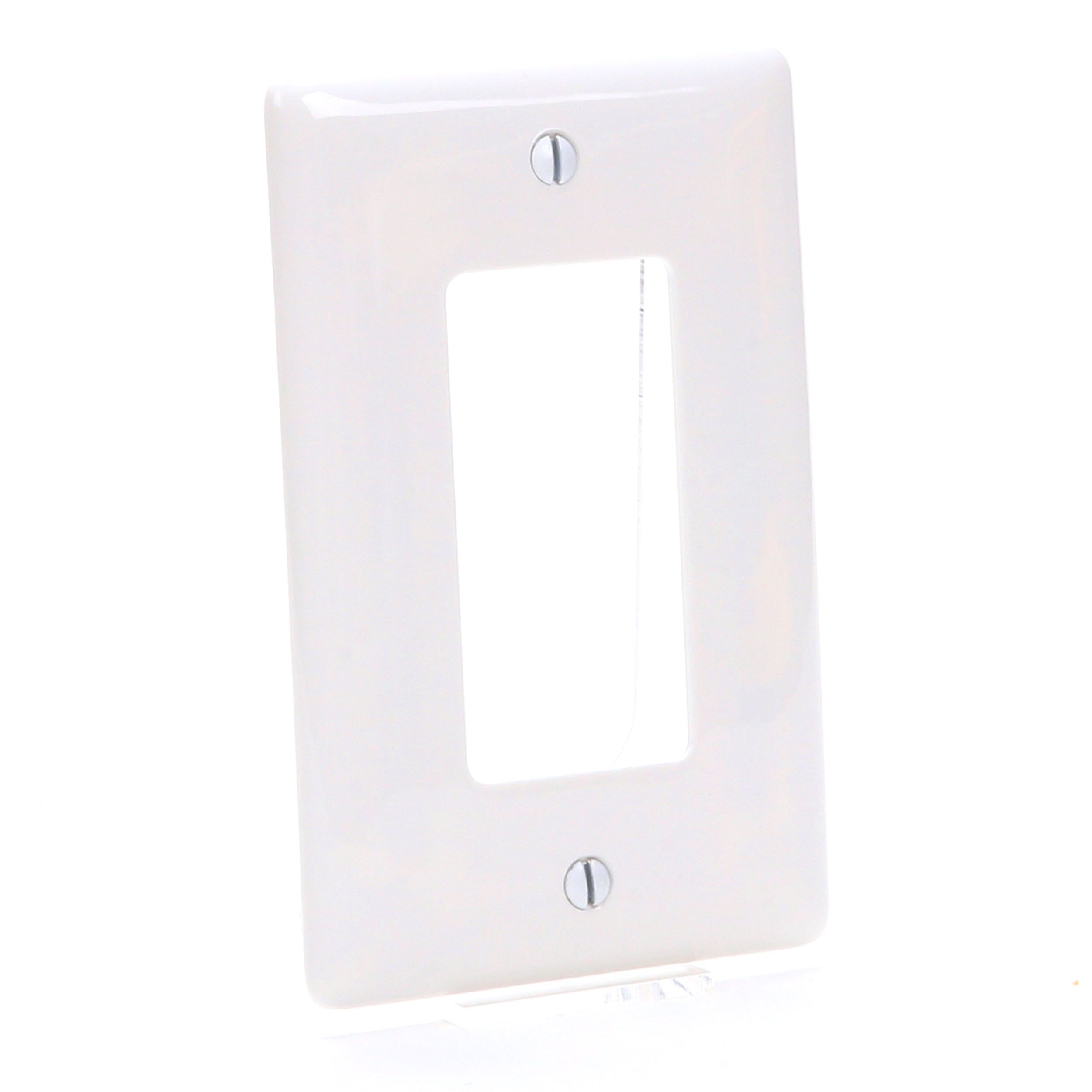 Hubbell NPJ7WZ 1-Gang White 1.40" Outlet Midsize Nylon Wall Plate