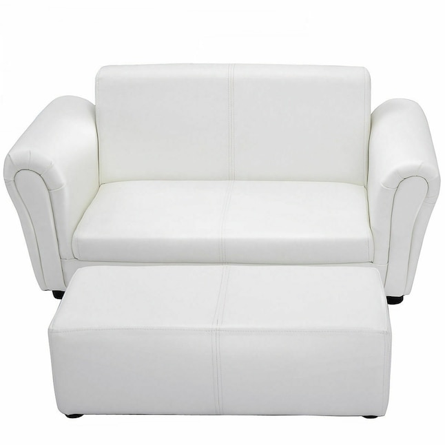 White Upholstered Kids Accent Chair