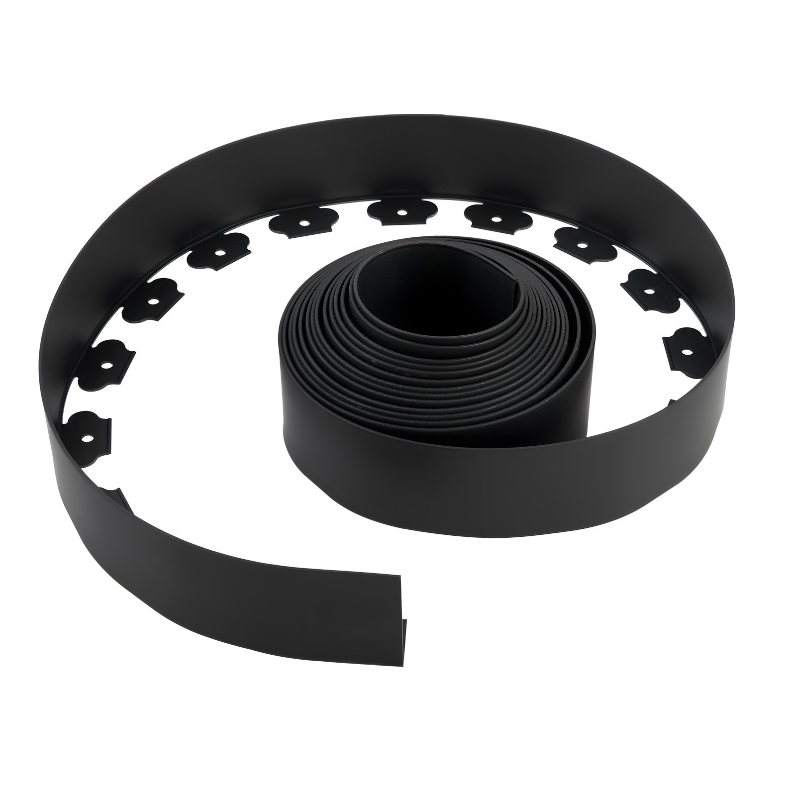 Mecale 33-ft L x 4-in H PE Plastic Landscape Edging with 30 Spikes and 2 Ground Stakes