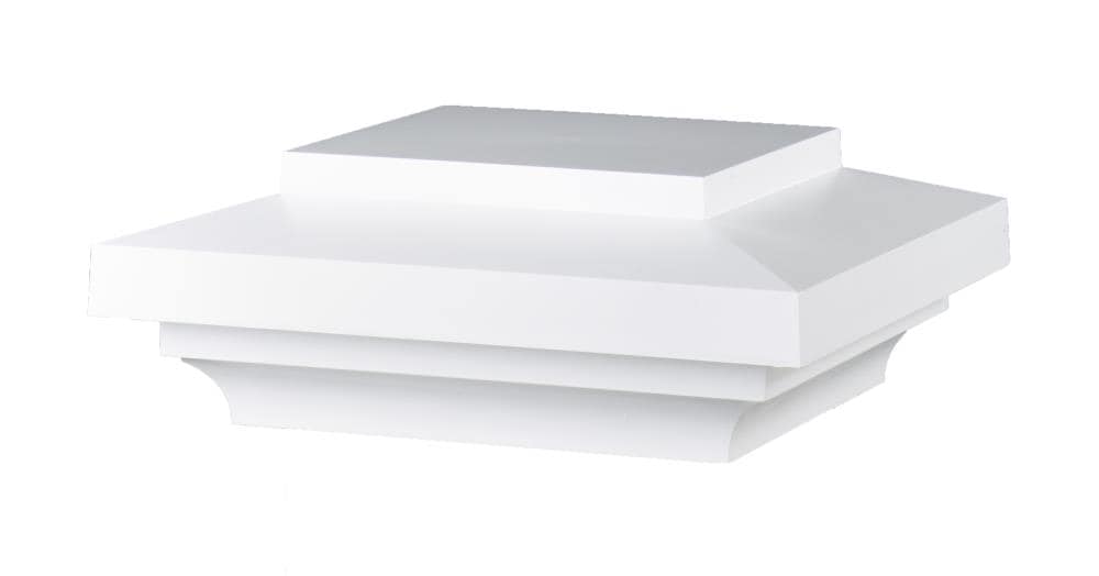 AZEK 6-in x 6-in Reserve Rail White Composite Deck Post Cap