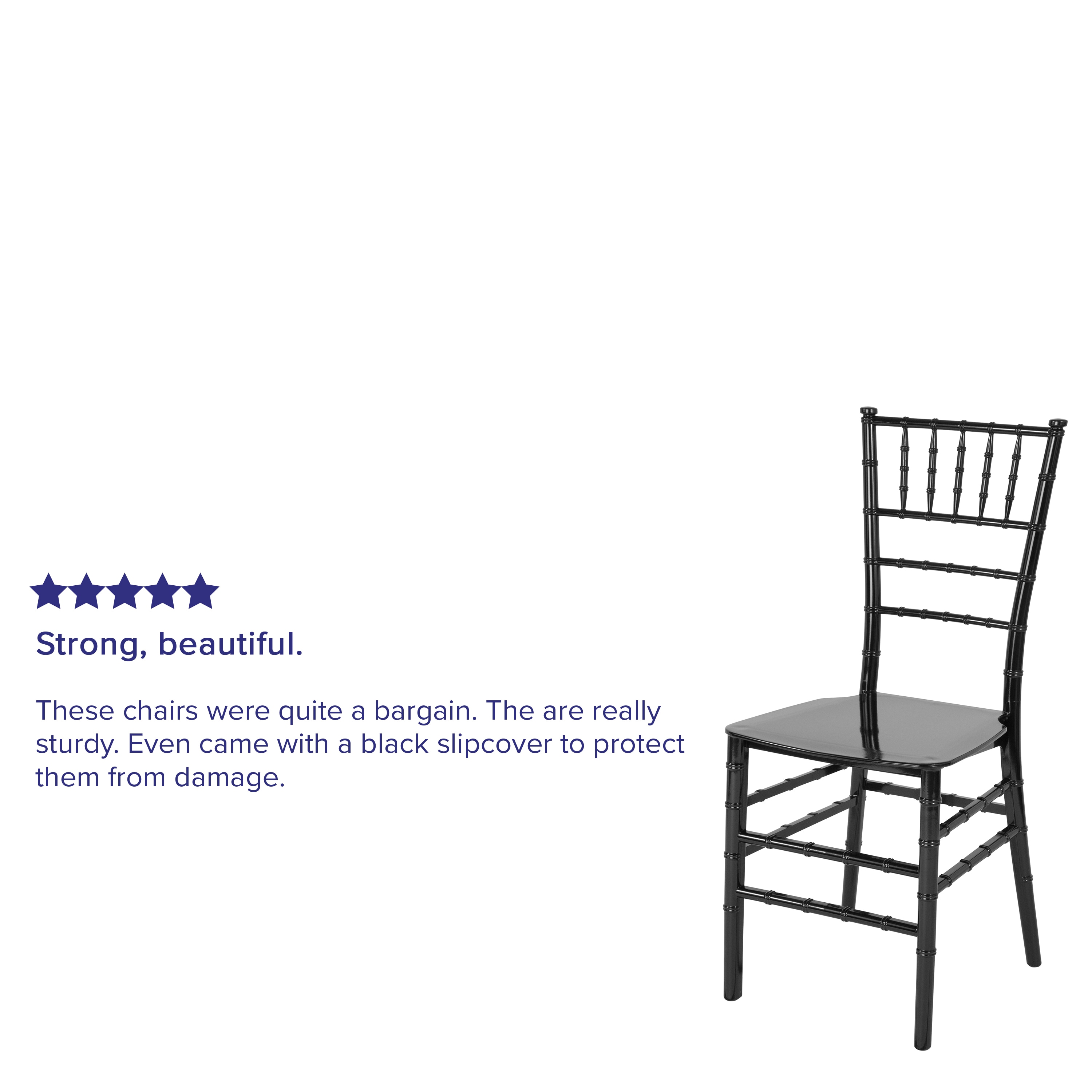 Elegant Black Resin Chiavari Event Chair